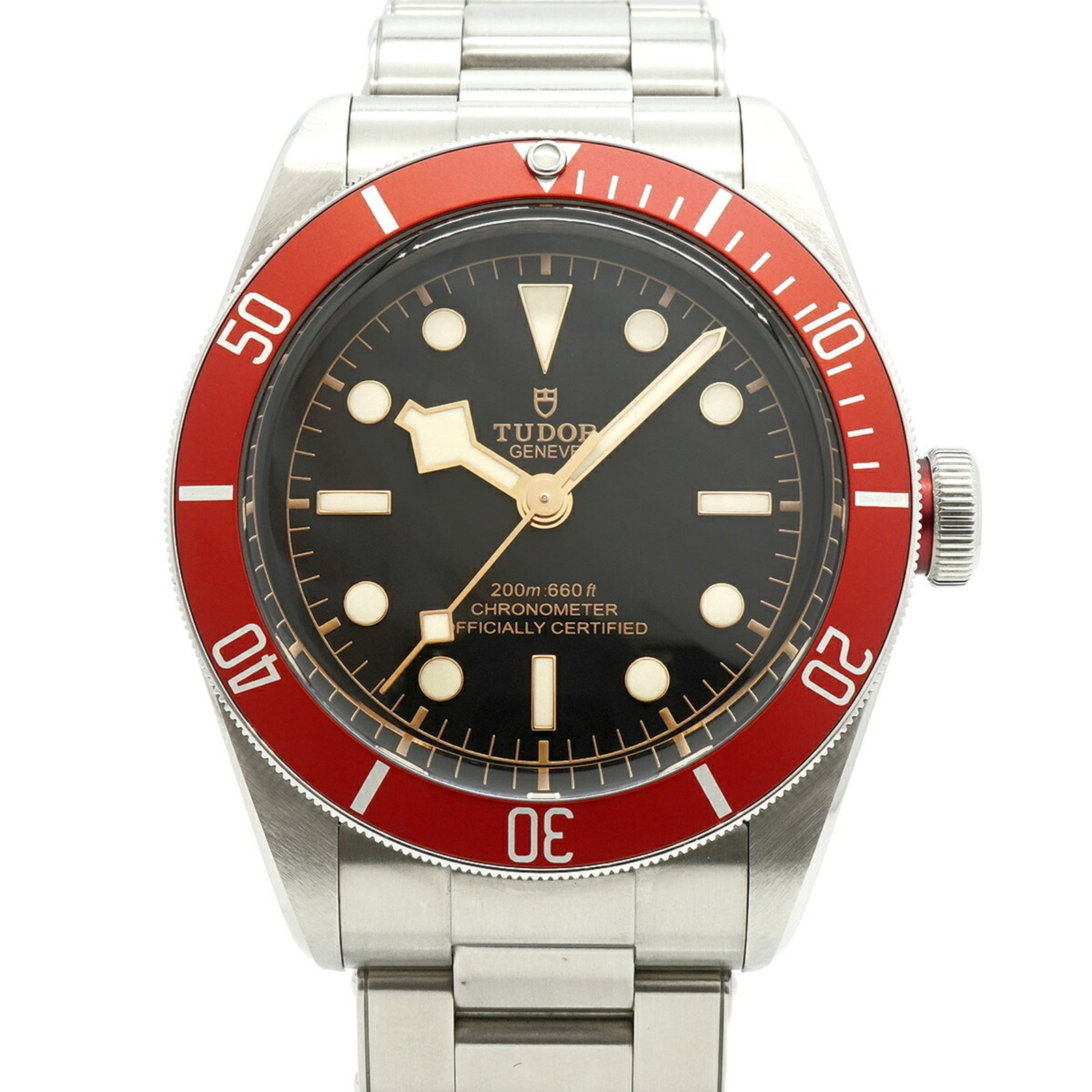 TUDOR Wristwatch Stainless Steel: TUDOR Wristwatch Stainless Steel Stainless steel band and black dial make this Tudor MPN 79230R wristwatch a sleek and modern accessory. With its self-winding automatic movement and 41mm case diameter
