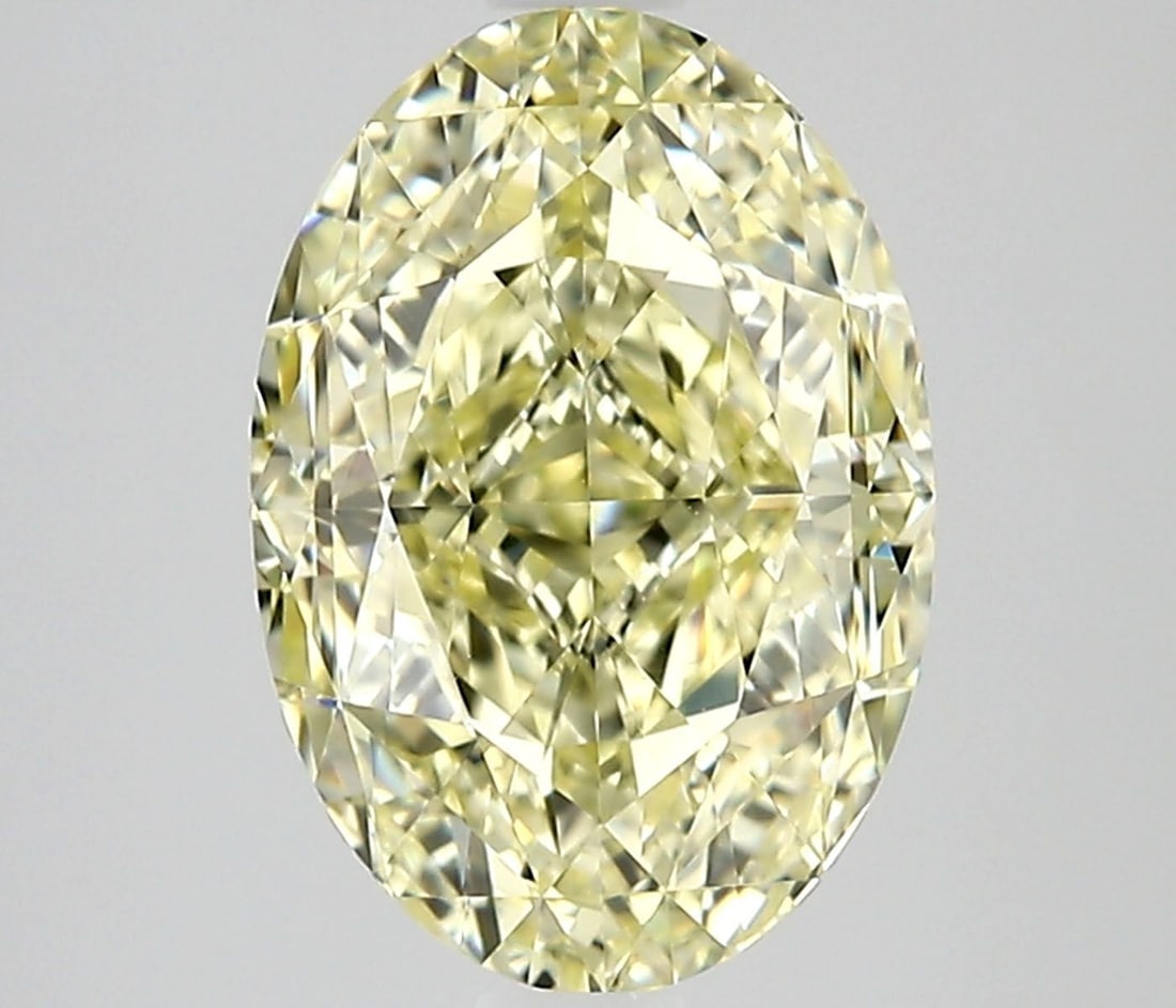 GIA Oval 2.61ct Fancy Light Yellow VVS1 - Loose Natural Diamond: GIA Oval 2.61ct Fancy Light Yellow VVS1 - Loose Natural Diamond GIA Oval 2.61ct Fancy Light Yellow VVS1 - Loose Natural Diamond. This 2.61 carat Fancy Light Yellow diamond boasts exceptional clarity