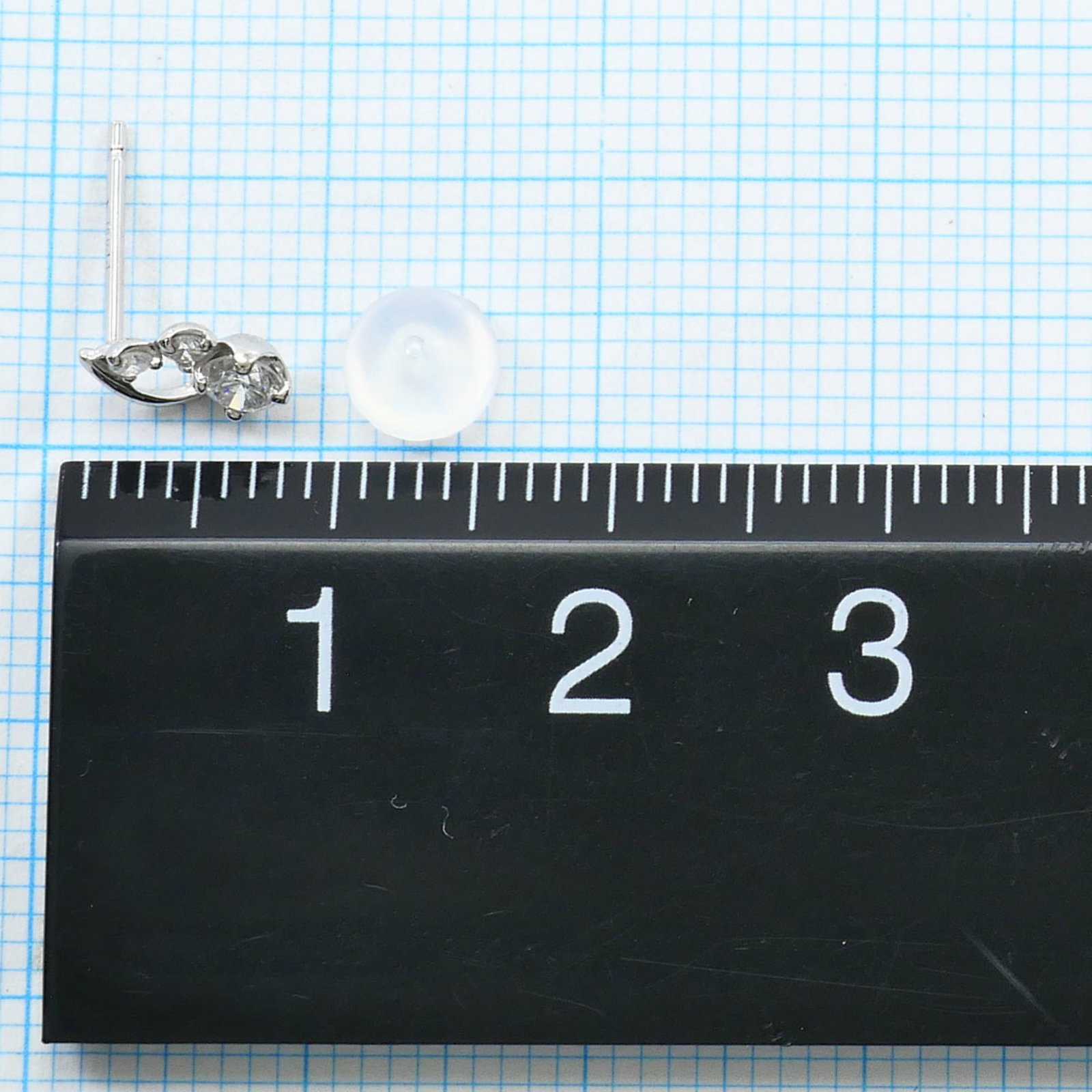 Stud Earrings Platinum 900 - 3