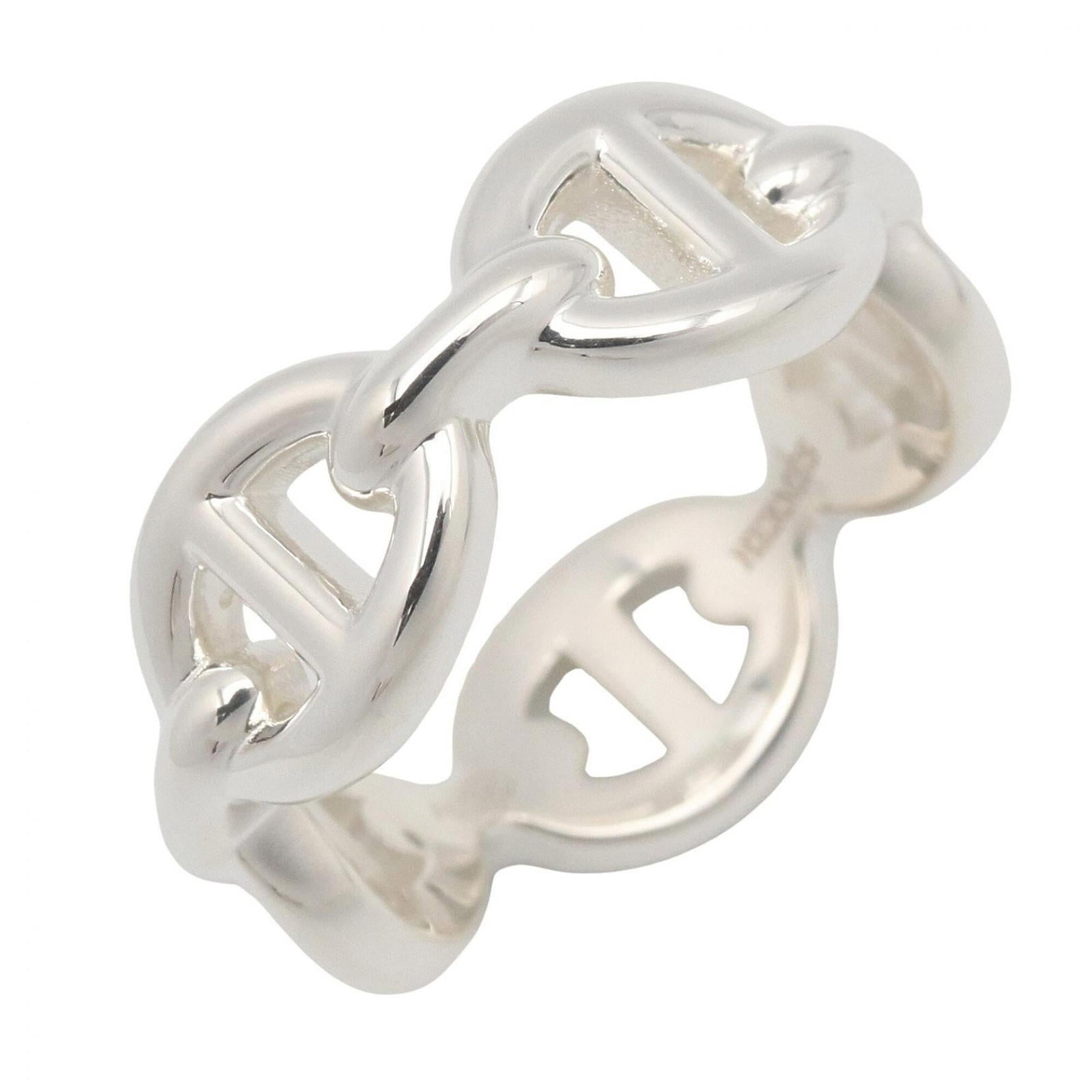 HERMES Band Ring Silver 925: HERMES Band Ring Silver 925 Silver 925 band ring from Hermes, a high-quality material that provides a durable and elegant finish. This like-new used ring features a sleek design that looks and