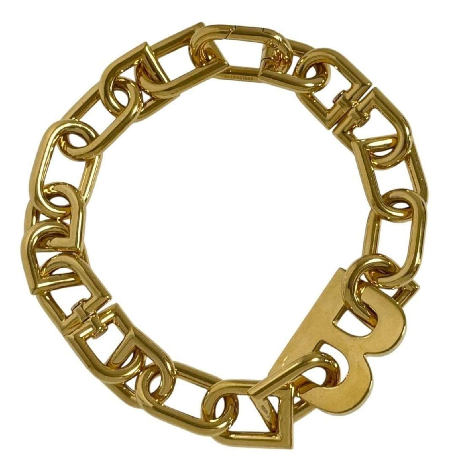 BALENCIAGA Metal Italy: BALENCIAGA Metal Italy Metal Italy necklace from Balenciaga, crafted in Italy with a 45 cm neck circumference, bears minor signs of wear and small scratches or light marks. The necklace is in very