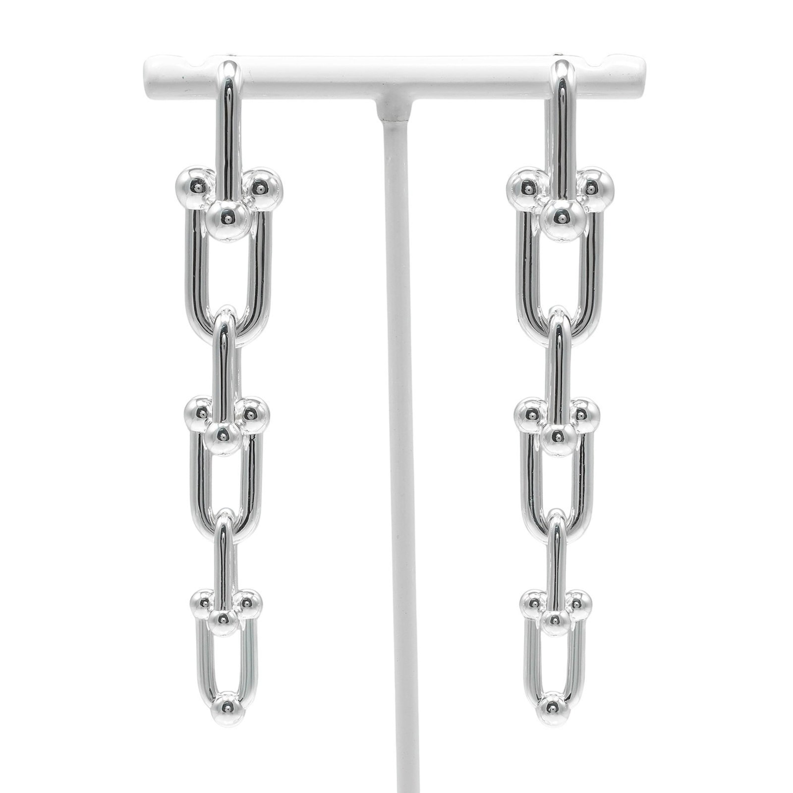TIFFANY Stud Earrings Silver 925: TIFFANY Stud Earrings Silver 925 Silver 925 stud earrings from Tiffany, bearing a signature, in very good condition with minor signs of wear, including small scratches or light marks. The earrings mea