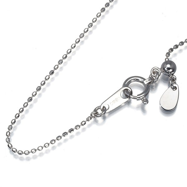 La Soma Cut Ball Bead Chain Necklace 45Cm 18K 750 White Gold: La Soma Cut Ball Bead Chain Necklace 45Cm 18K 750 White Gold 18k white gold chain necklace with a 45cm adjustable length, perfect for those who appreciate understated elegance. This 18k white gold