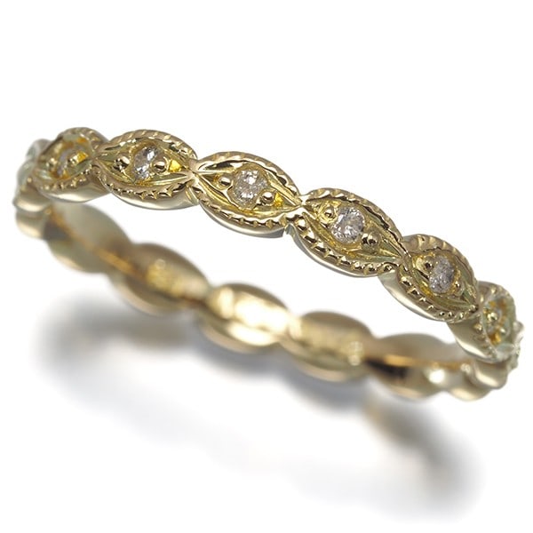 Agete Ring Diamond 0.07Ct Milgrain Us5.75-6 18K 750 Yellow Gold: Agete Ring Diamond 0.07Ct Milgrain Us5.75-6 18K 750 Yellow Gold Agete Ring Diamond 0.07Ct Milgrain Us5.75-6 18K 750 Yellow GoldThis 18k yellow gold ring features a 0.07ct natural diamond, set in a