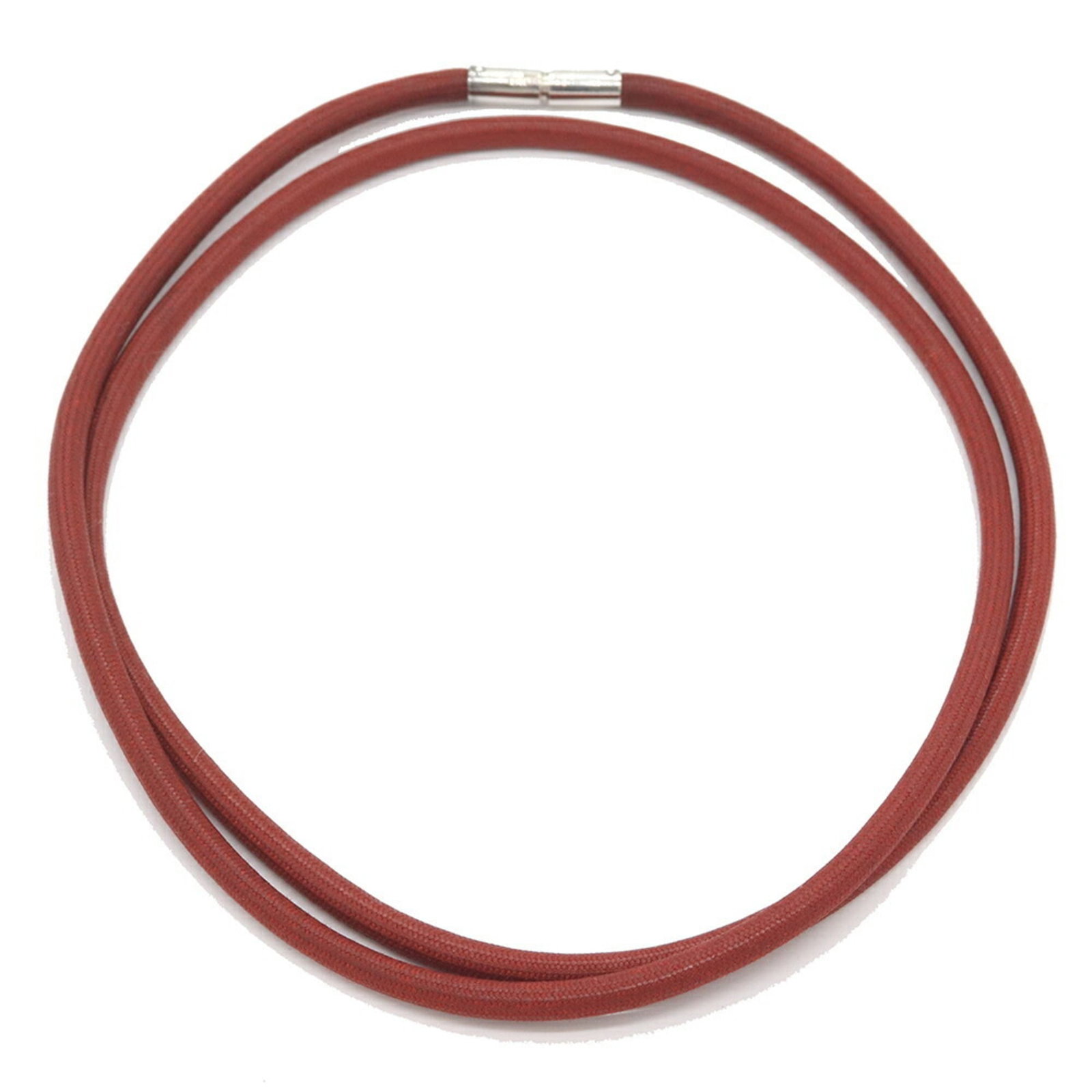 HERMES Sterling Silver 925: HERMES Sterling Silver 925 Sterling silver 925 pendant from Hermes, featuring a striking red color, measures 5mm in width and weighs 10.6g. The necklace type is a choker, with a pendant design that ad