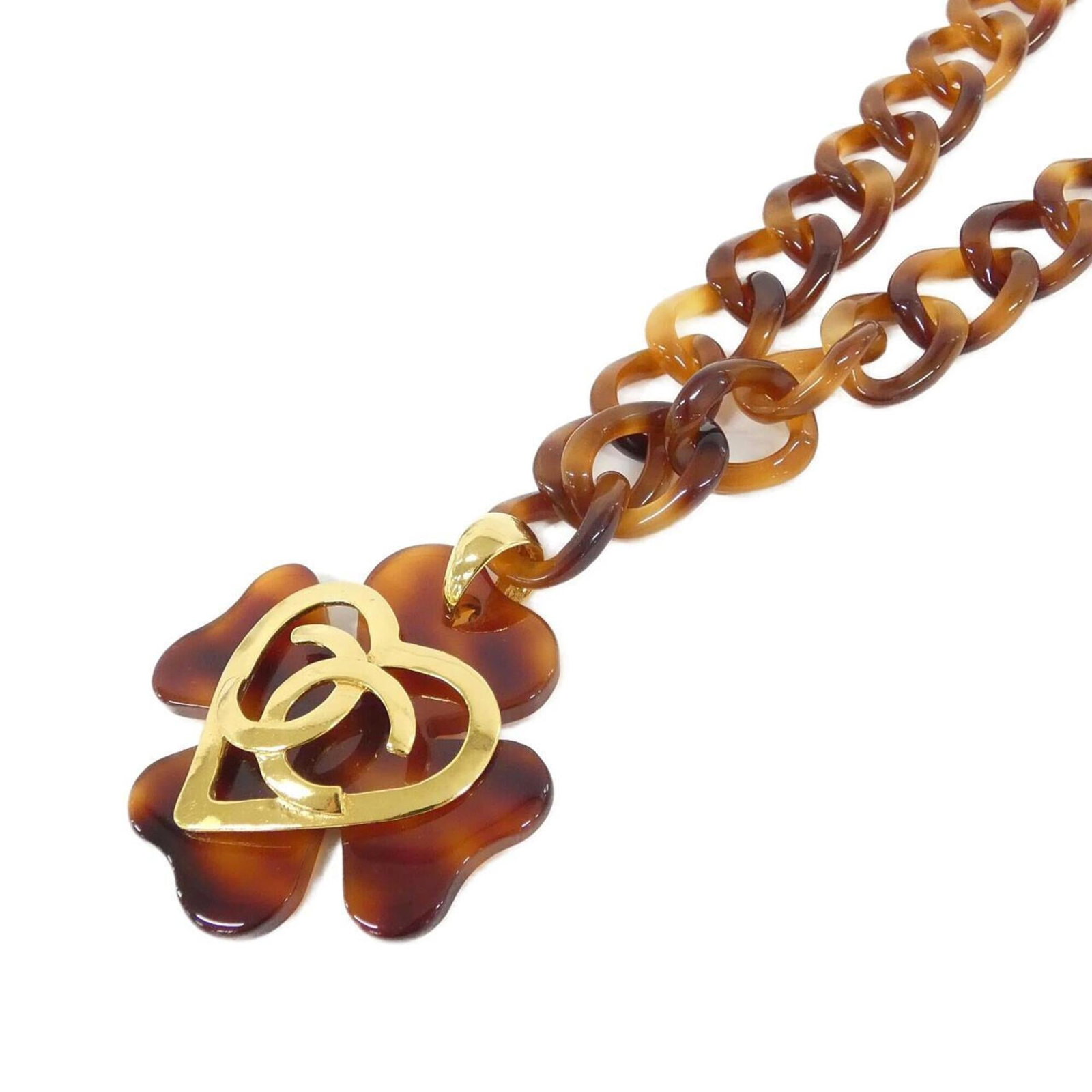 CHANEL Brown Necklace: CHANEL Brown Necklace Brown Chanel Necklace with 75mm x 65mm Pendant, 81cm Circumference. This gently used Chanel necklace features a 75mm x 65mm brown pendant and is available in a 81cm circumference