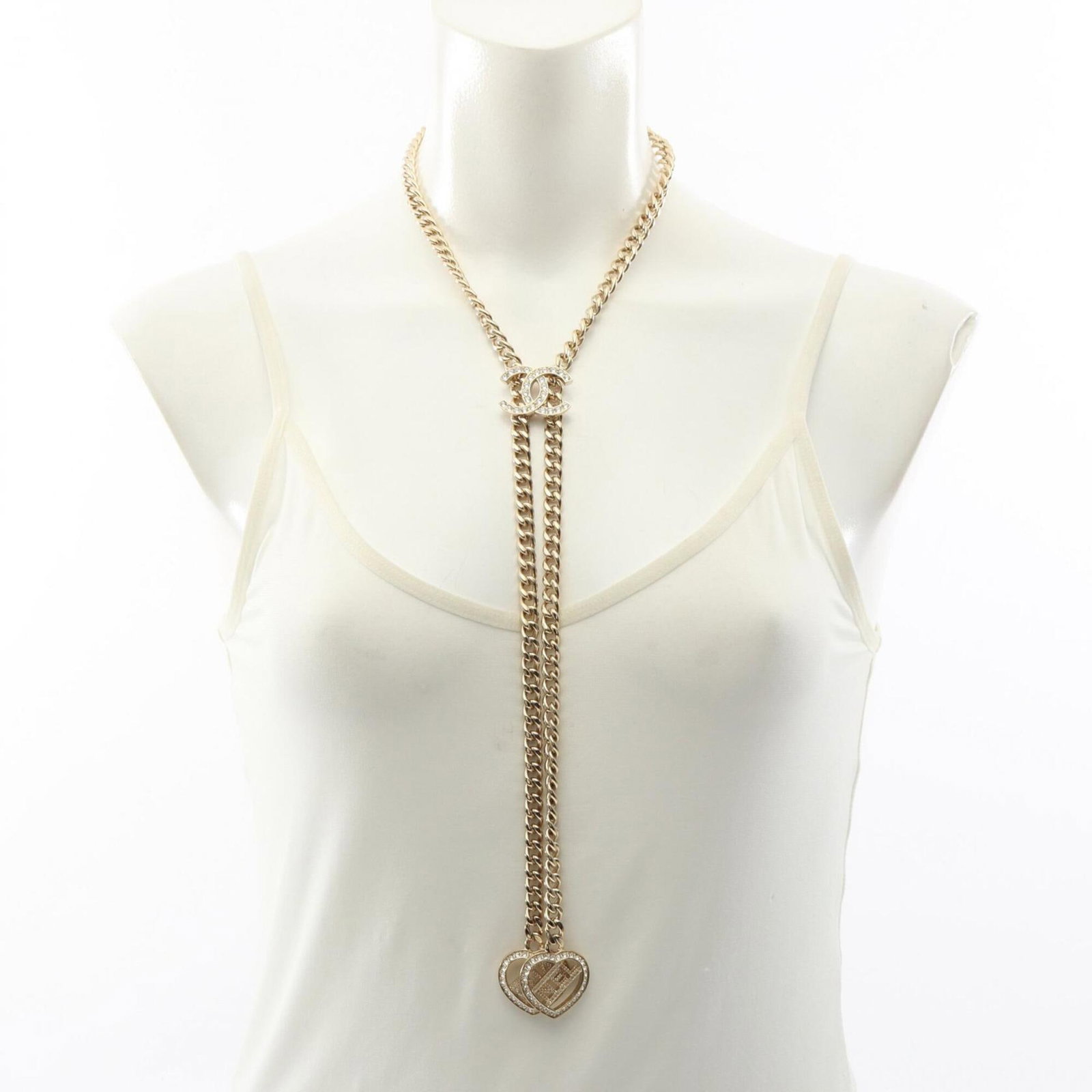 CHANEL Gold Plating Rhinestone - 7