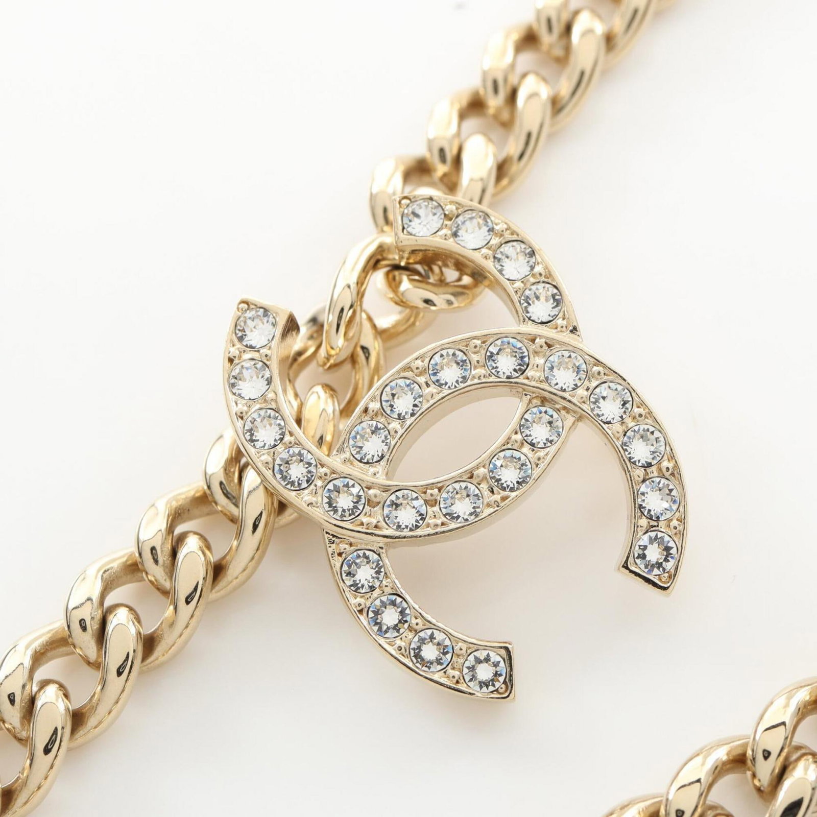 CHANEL Gold Plating Rhinestone - 8
