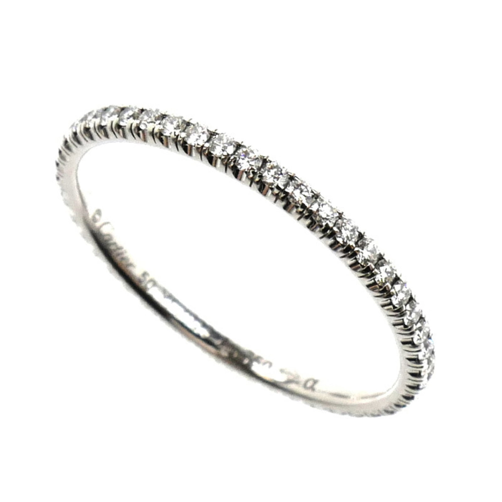 CARTIER Band Ring White Gold (18K): CARTIER Band Ring White Gold (18K) Cartier Band Ring White Gold (18K) is a 50 US size, 5.5 band ring made from 18K white gold, featuring a diamond stone. Gently used with minor signs of wear, this