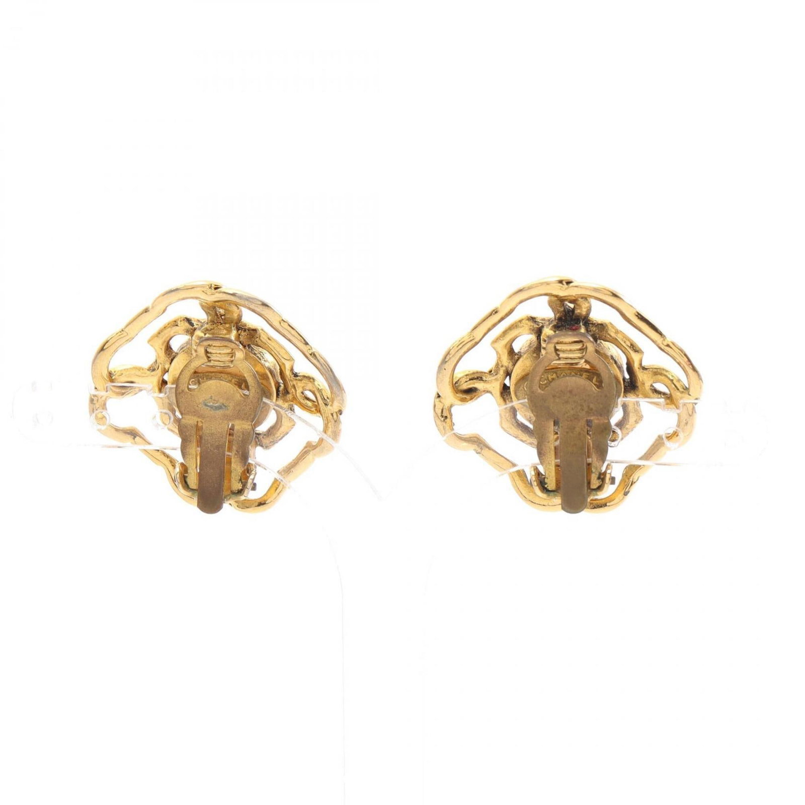 CHANEL Clip Earrings Gold Plating - 2
