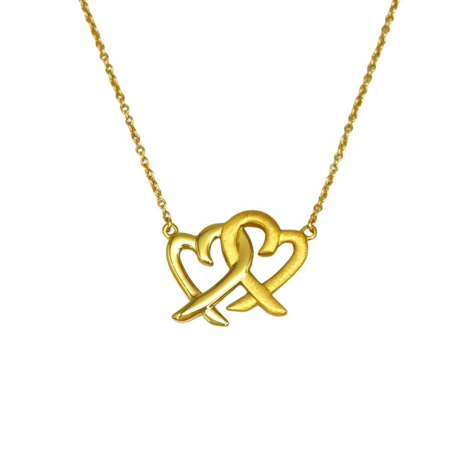 TIFFANY Yellow Gold (18K): TIFFANY Yellow Gold (18K) Yellow gold (18K) Tiffany Necklace with visible wear, scratches, and scuffs. This 46 cm necklace features a 13mm x 16mm pendant made from high-quality yellow gold. Item