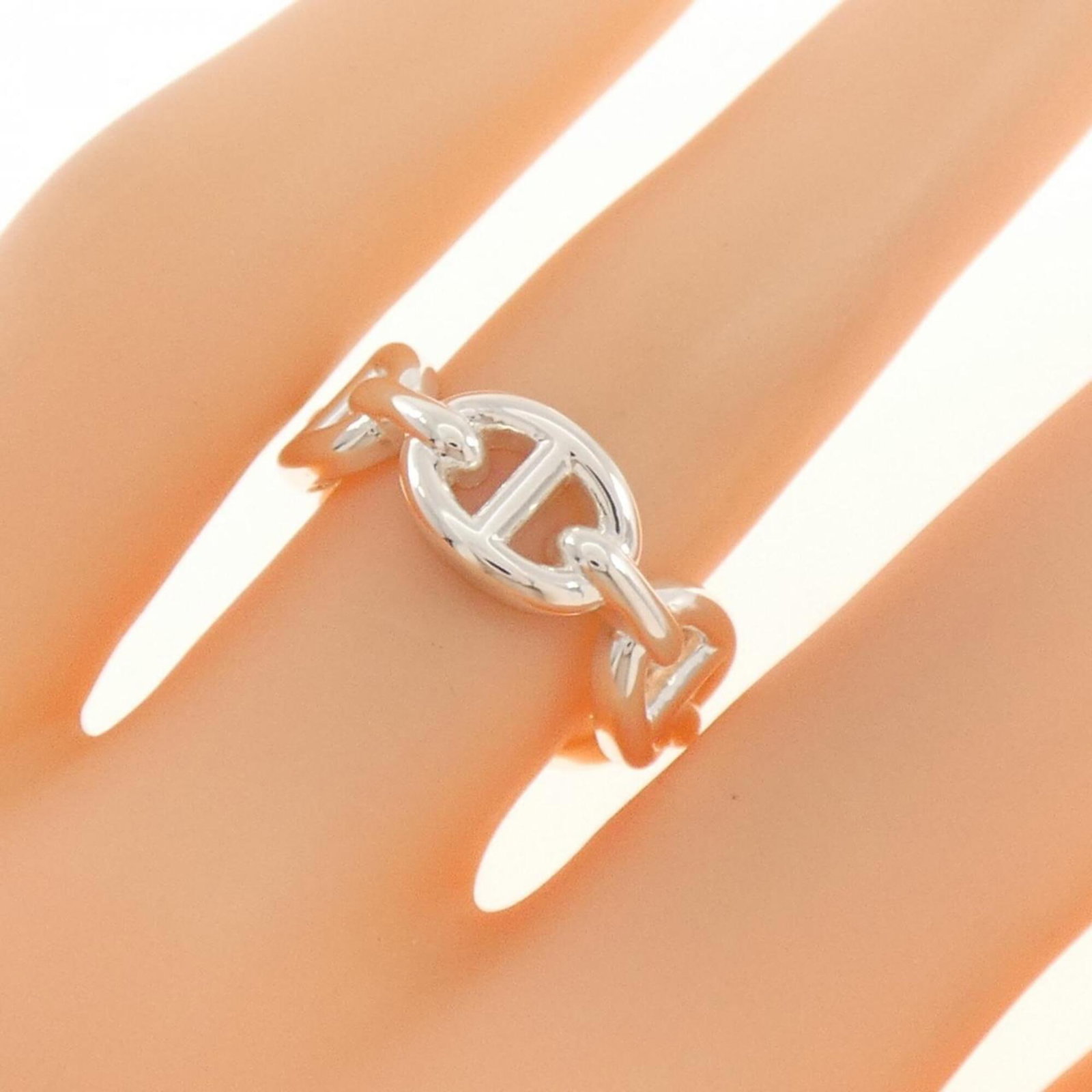HERMES Band Ring Silver 925 - 4