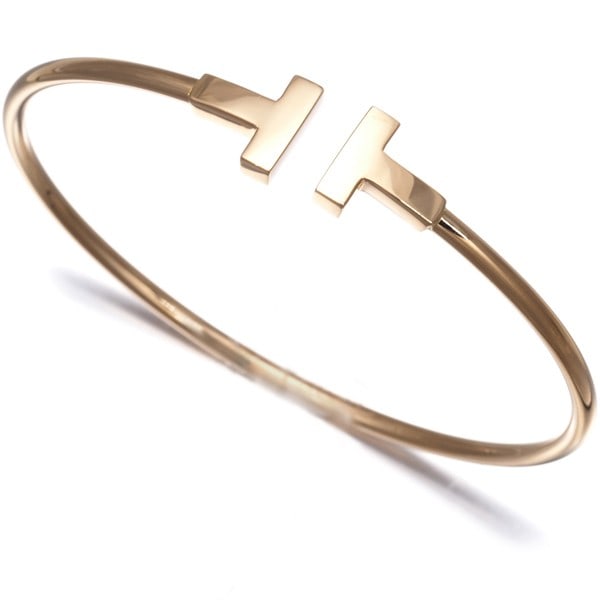Tiffany&Co. Bracelet Tiffany T Wire Bangle 18K 750 Rose Gold: Tiffany&Co. Bracelet Tiffany T Wire Bangle 18K 750 Rose Gold 18K rose gold Tiffany & Co. bangle with a classic Tiffany T wire design, crafted from high-quality 750 rose gold. This elegant bangle featu