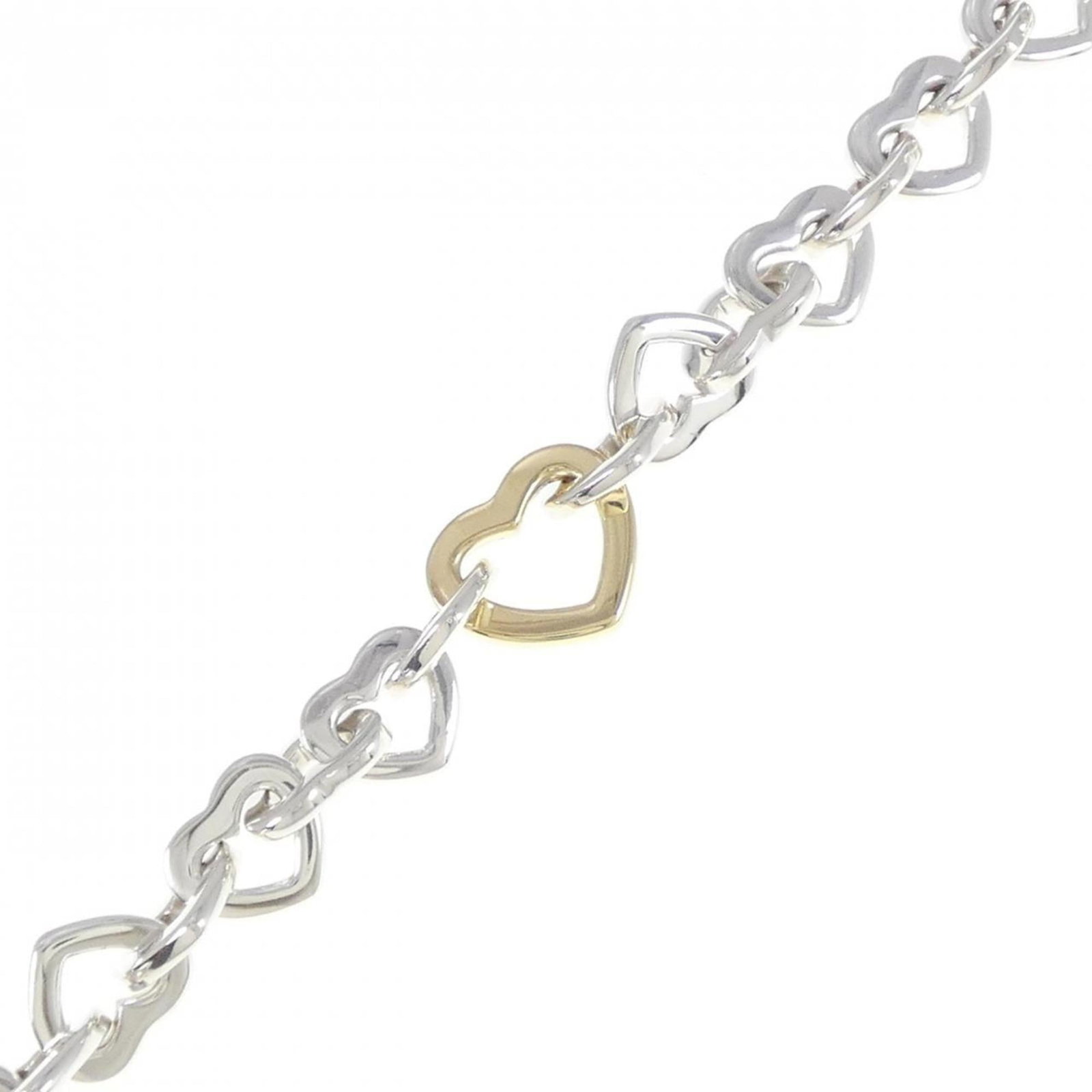 TIFFANY Link Bracelet Silver 925 Yellow Gold (18K): TIFFANY Link Bracelet Silver 925 Yellow Gold (18K) Silver 925 and 18K yellow gold combine in this elegant 18.5cm Link bracelet from Tiffany, a renowned luxury jeweler. The bracelet boasts a sleek