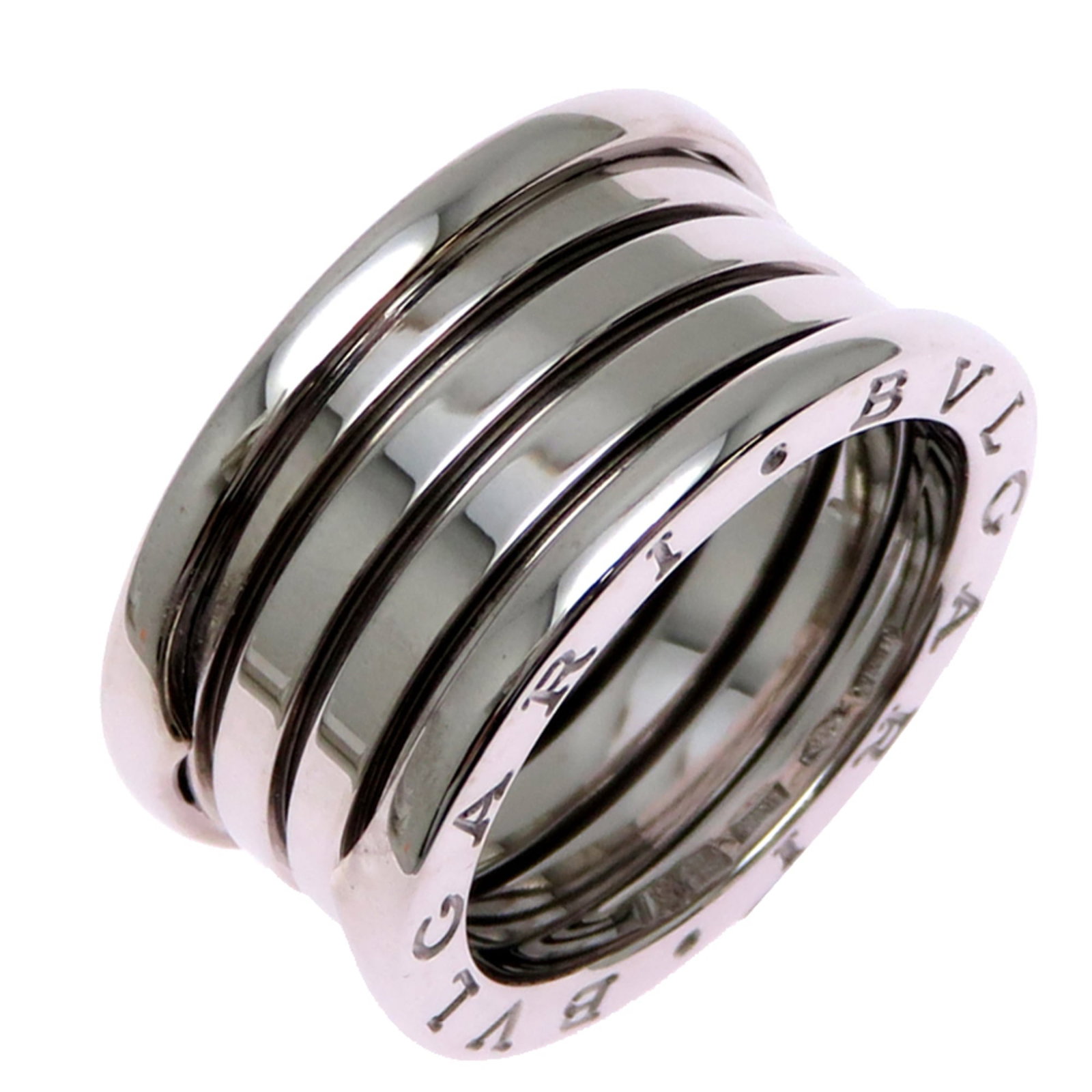 BVLGARI Band Ring White Gold (18K): BVLGARI Band Ring White Gold (18K) Bvlgari Band Ring White Gold (18K) is a stylish and elegant accessory featuring 18K white gold construction. The ring boasts a classic band design, perfect for every