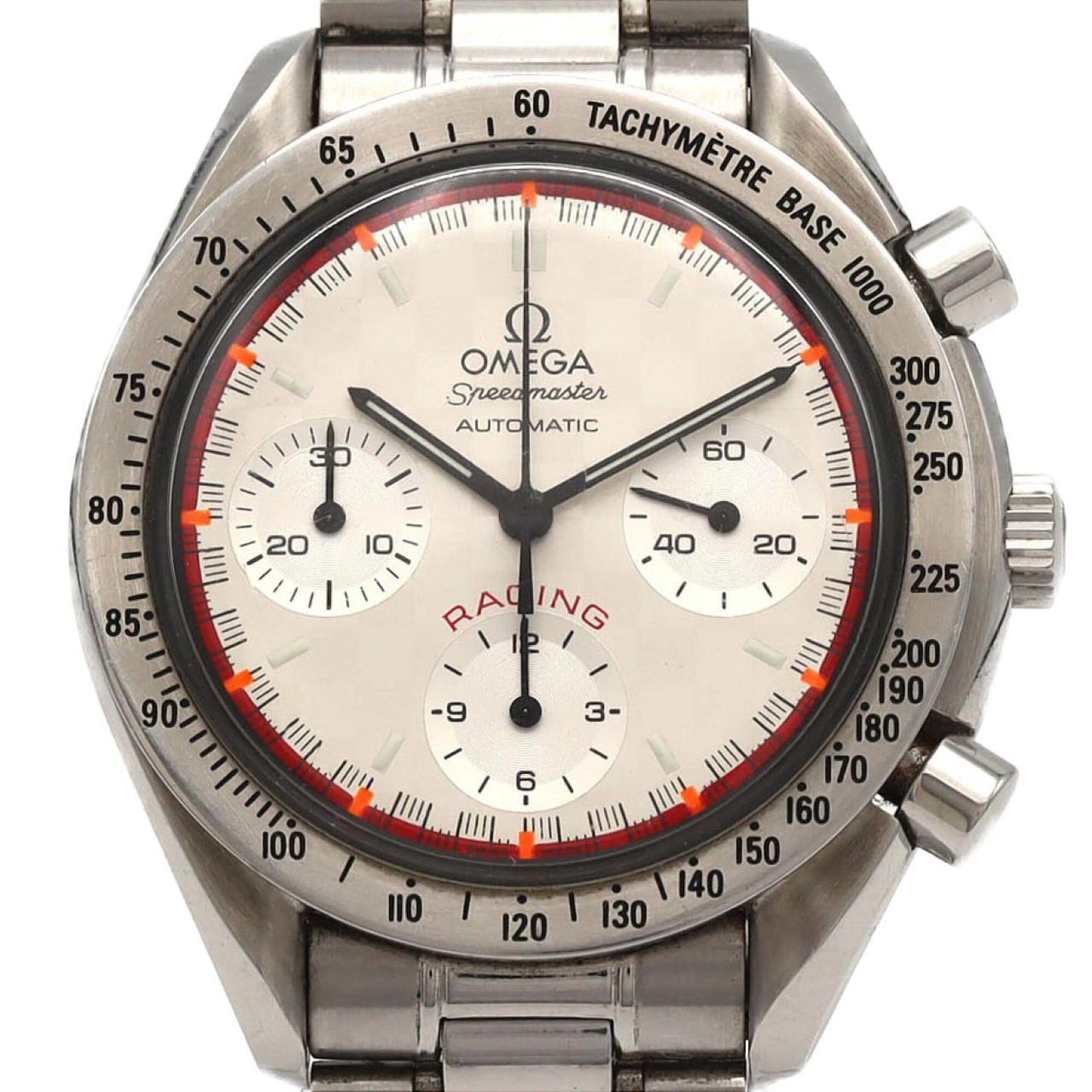 OMEGA Wristwatch Stainless Steel: OMEGA Wristwatch Stainless Steel Stainless steel case and band, a durable and sleek design, make this Omega wristwatch a versatile accessory. With its self-winding automatic movement and silver dial, 