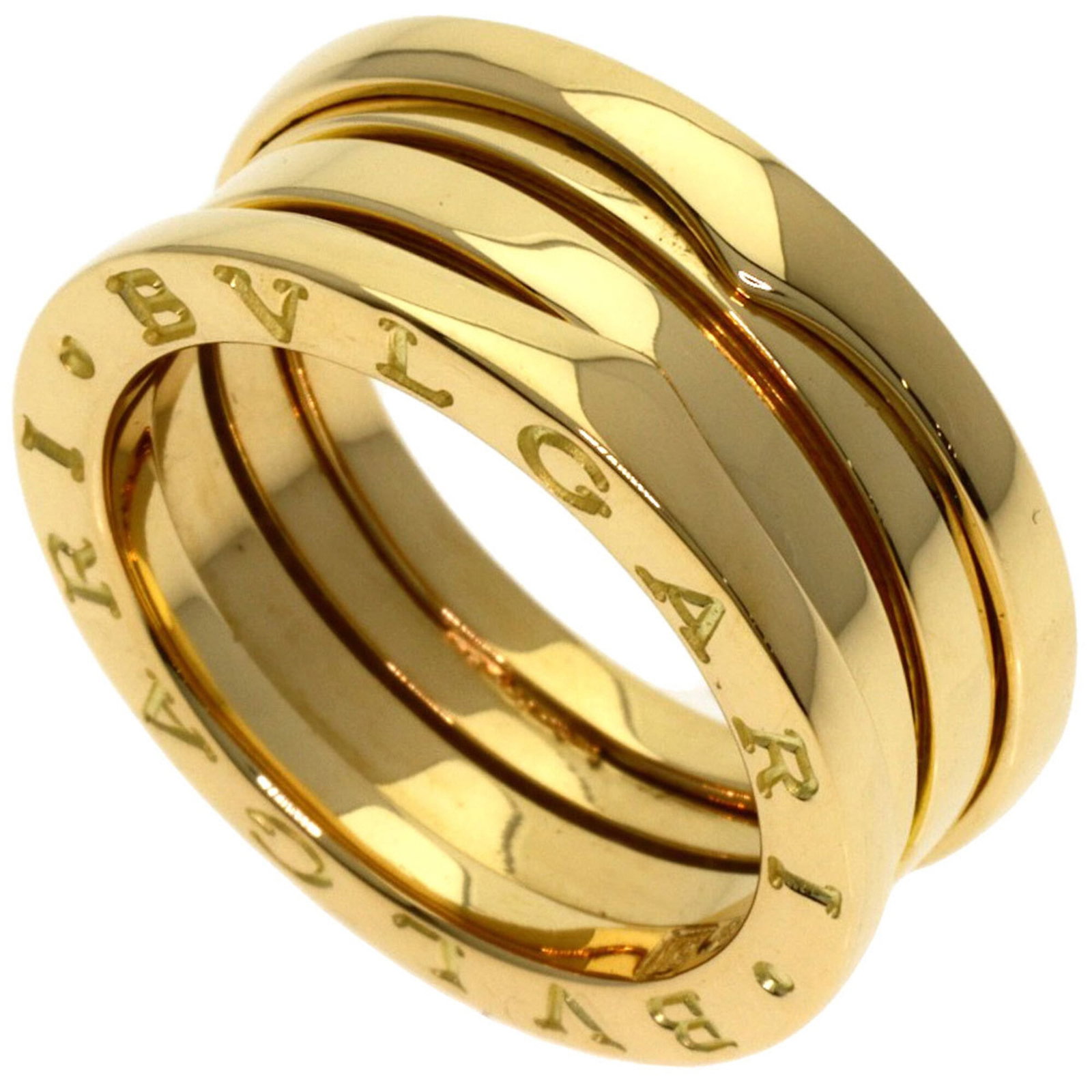 BVLGARI Band Ring Yellow Gold (18K): BVLGARI Band Ring Yellow Gold (18K) Bvlgari Band Ring in 18K Yellow Gold is a stylish accessory. The band ring features a classic design in yellow gold, a material that exudes luxury and sophisticatio