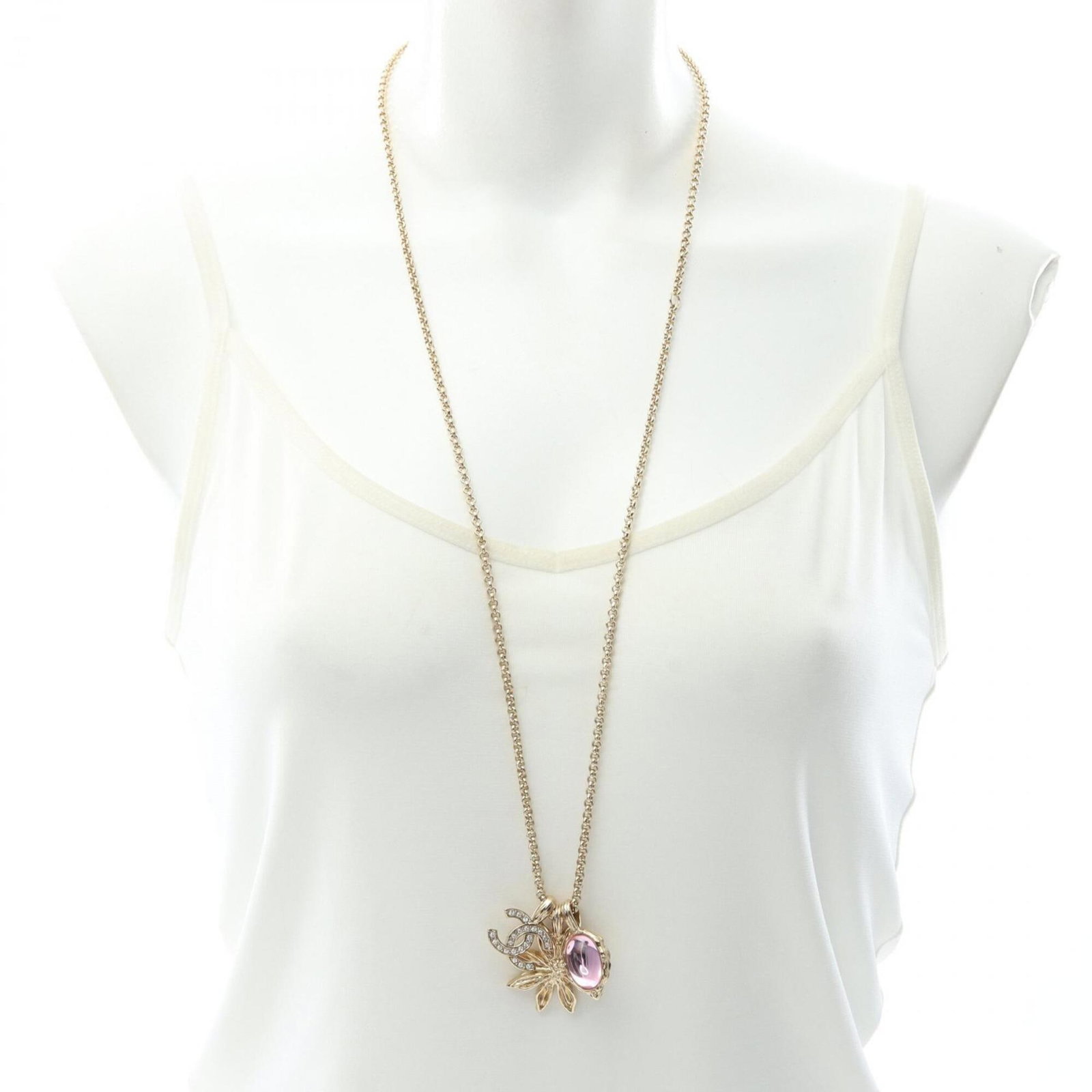CHANEL Gold Plating Rhinestone - 6