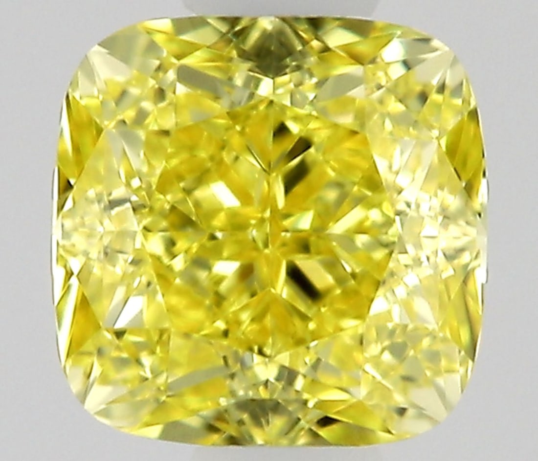 Cushion Brilliant 0.36ct Fancy Intense Yellow VVS2 - Loose Natural Diamond: Cushion Brilliant 0.36ct Fancy Intense Yellow VVS2 - Loose Natural Diamond 0.36ct Fancy Intense Yellow VVS2 - Loose Natural DiamondThe Cushion Brilliant features a vibrant Fancy Intense Yellow color,