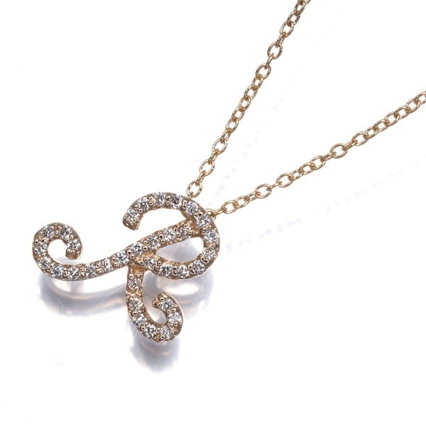 Ponte Vecchio Necklace Diamond 0.17Ct Initial R 18K 750 Rose Gold: Ponte Vecchio Necklace Diamond 0.17Ct Initial R 18K 750 Rose Gold The Ponte Vecchio Necklace features a 0.17ct natural diamond pendant set in 18k rose gold, creating a stunning pendant that showcases