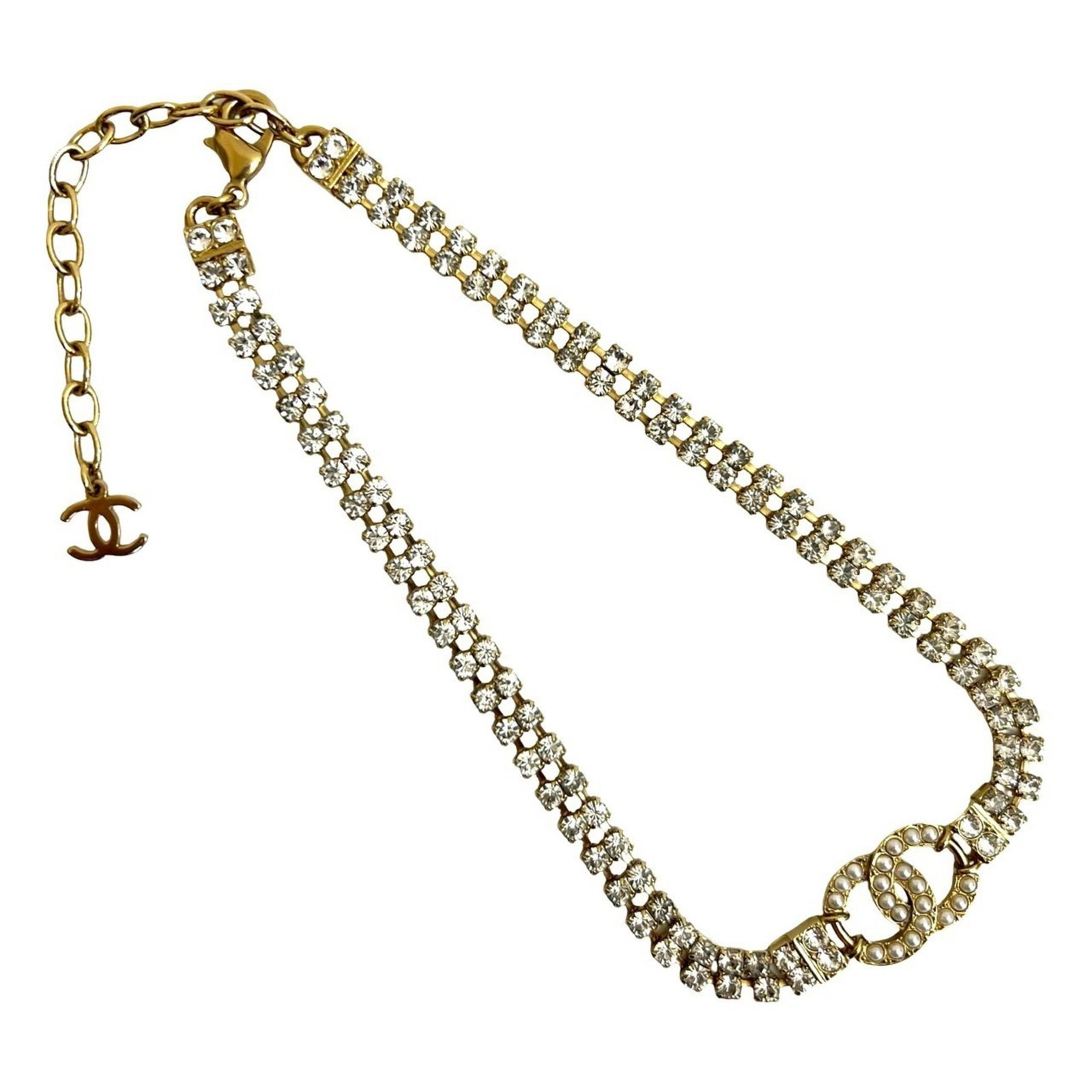 CHANEL Gold Plating Rhinestone - 4