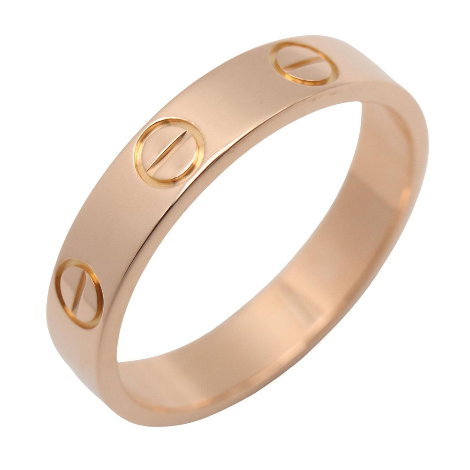 CARTIER Band Ring Pink Gold (18K): CARTIER Band Ring Pink Gold (18K) Pink gold (18K) Cartier band ring in excellent condition, featuring a classic design with minor signs of wear. The ring bears a signature, a hallmark of Cartier's att