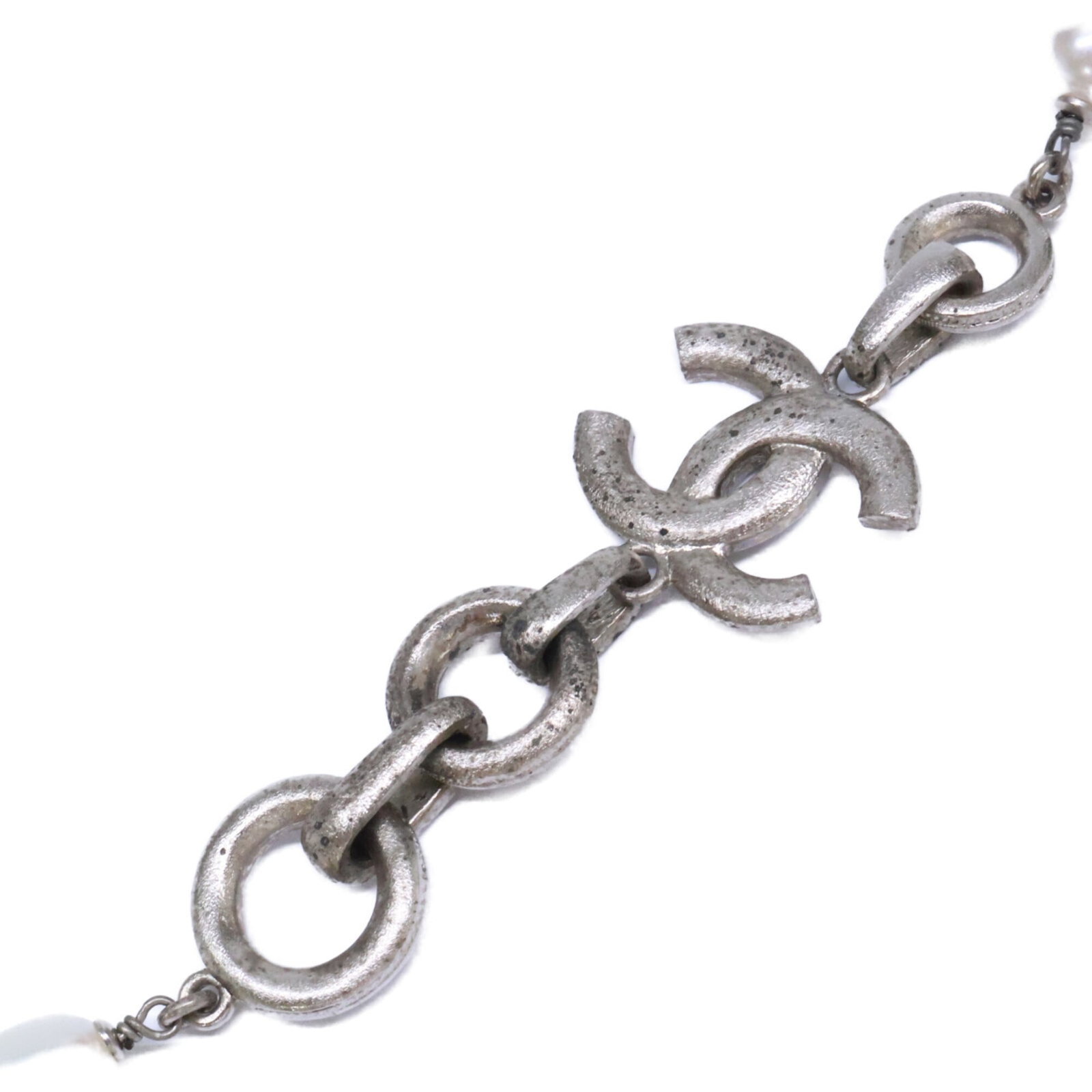 CHANEL Silver Necklace - 4