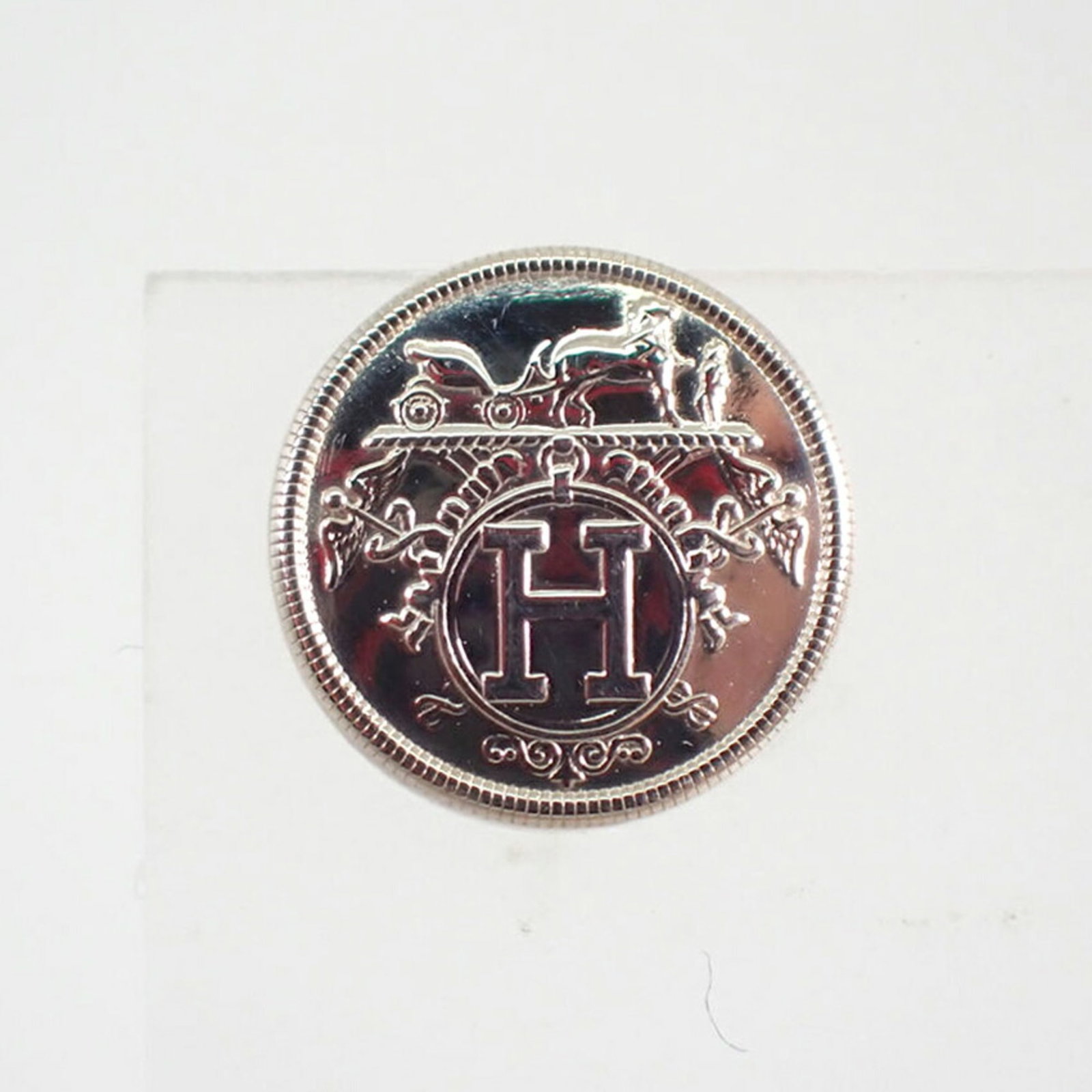HERMES Stud Earrings Silver 925 - 3