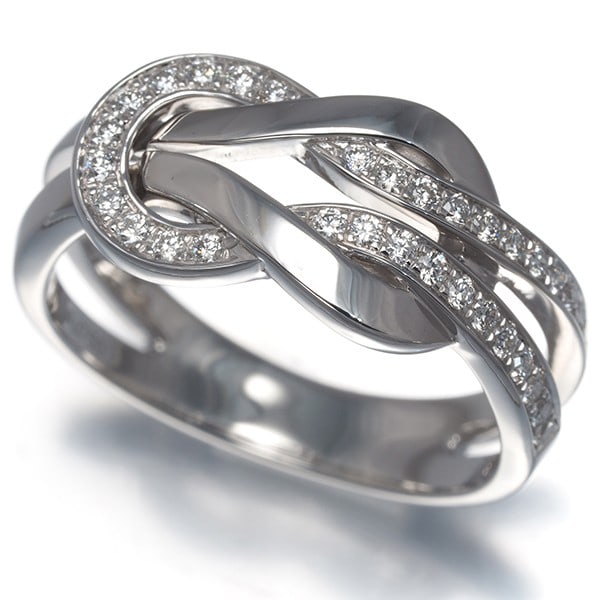 Fred Ring Diamond Chance Infinie Eu53 18K 750 White Gold: Fred Ring Diamond Chance Infinie Eu53 18K 750 White Gold 18k white gold ring featuring a natural diamond with a carat weight unmarked, set in a design with a ring size of EU53 (US6.5-6.75) and a base