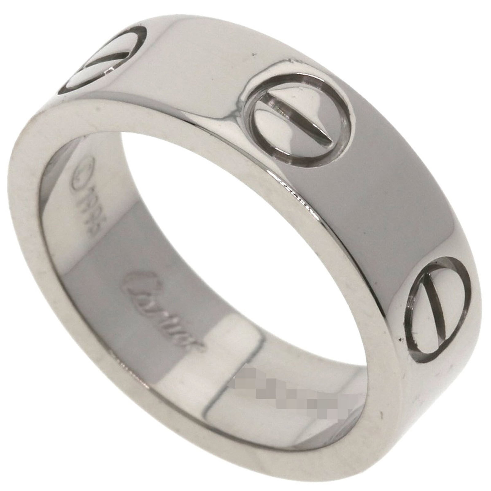 CARTIER Band Ring: CARTIER Band Ring Cartier Band Ring in 18K White Gold, featuring a classic design with a subtle elegance. This gently used band ring showcases minor signs of wear, with small scratches or light marks,