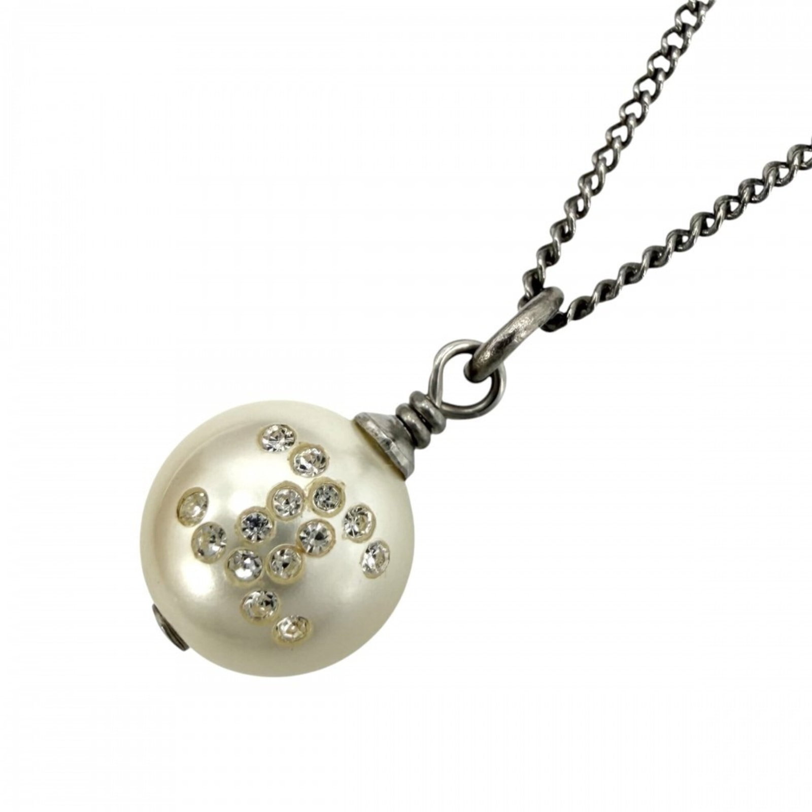 CHANEL Silver White