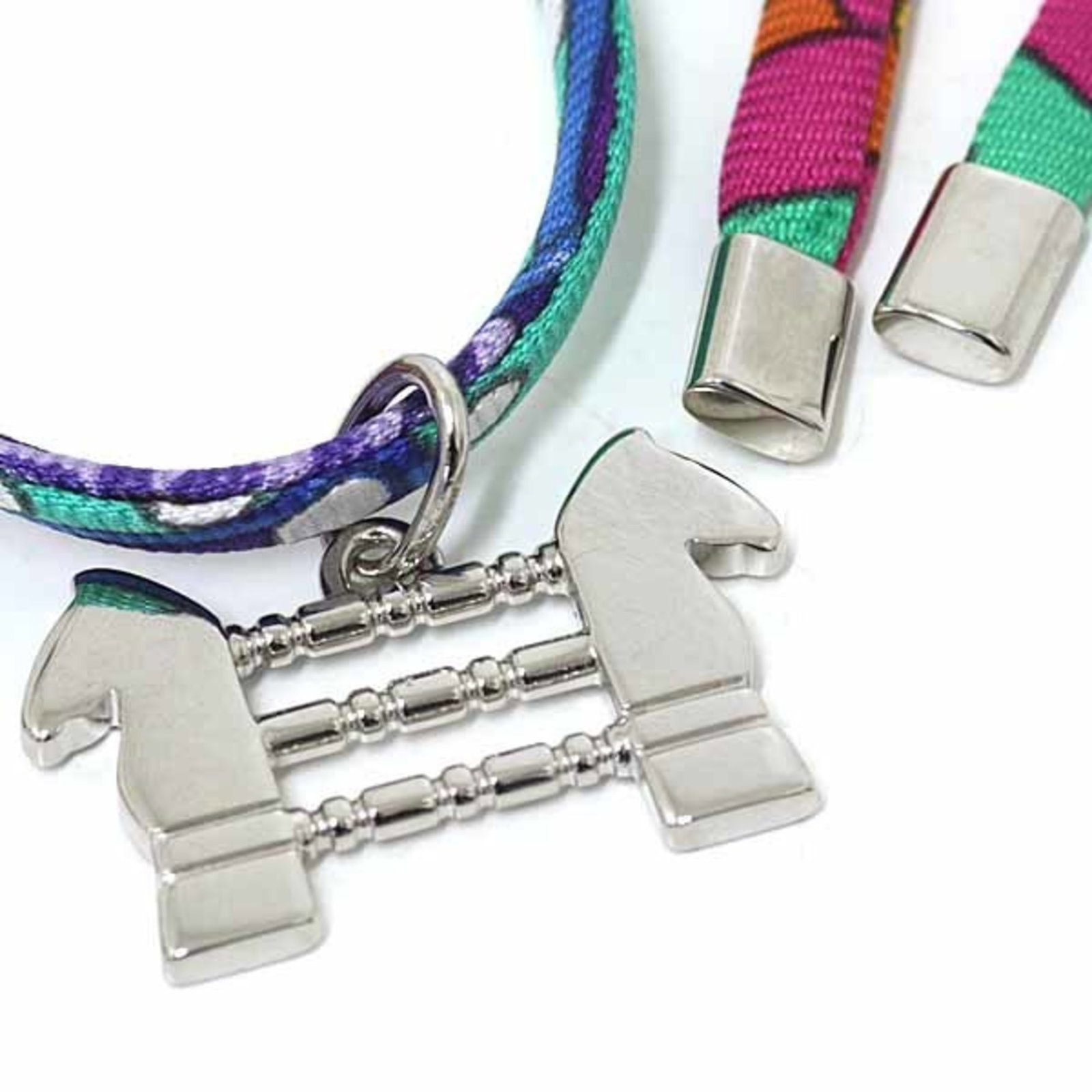 HERMES Charm Bracelet Silk - 4