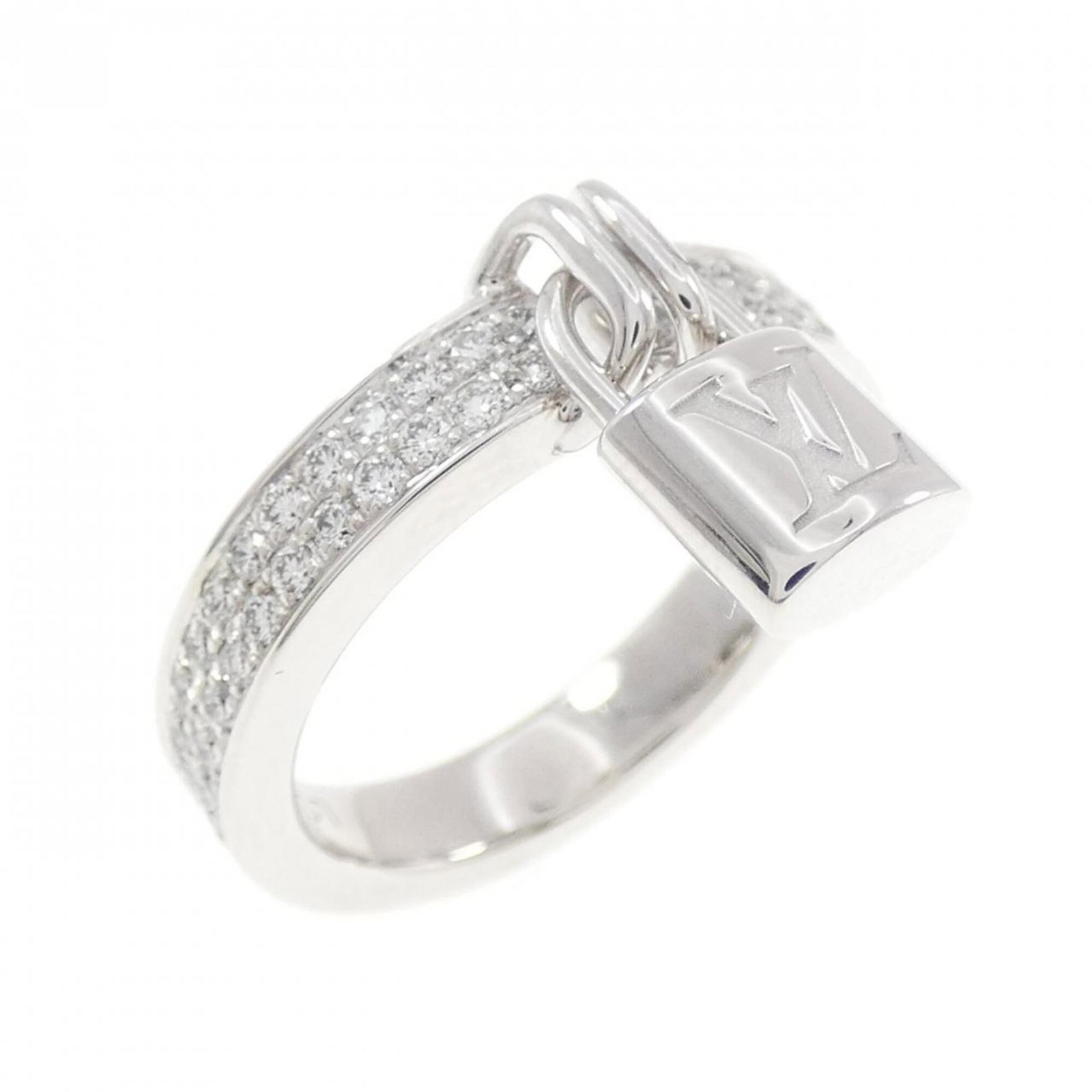 LOUIS VUITTON Band Ring White Gold (18K): LOUIS VUITTON Band Ring White Gold (18K) White gold (18K) band ring from Louis Vuitton, featuring a classic design with a subtle touch of luxury. The ring is made from high-quality 18K white gold and 