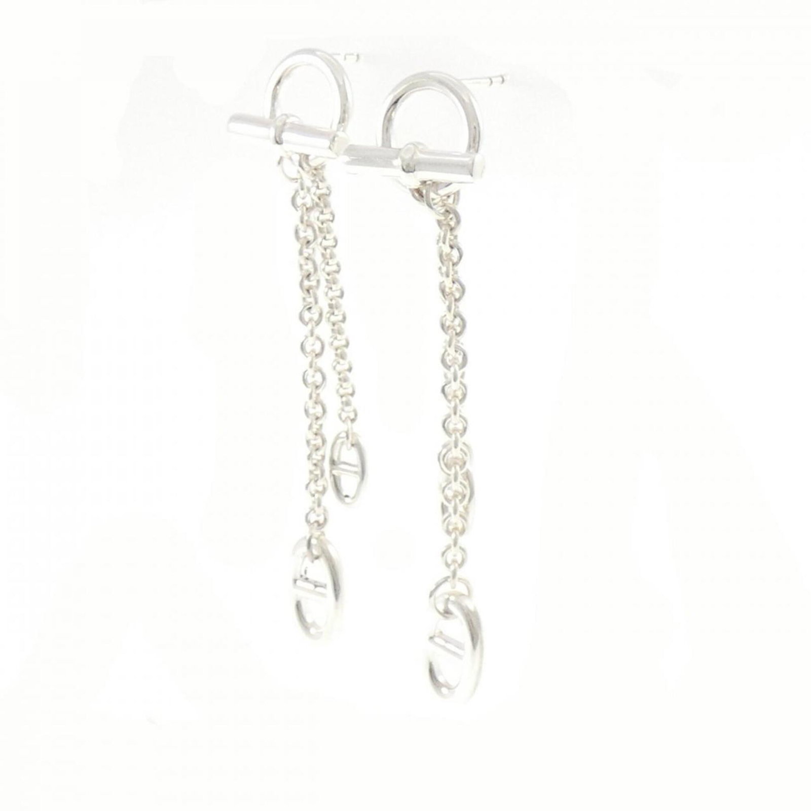 HERMES Stud Earrings Silver 925 - 2