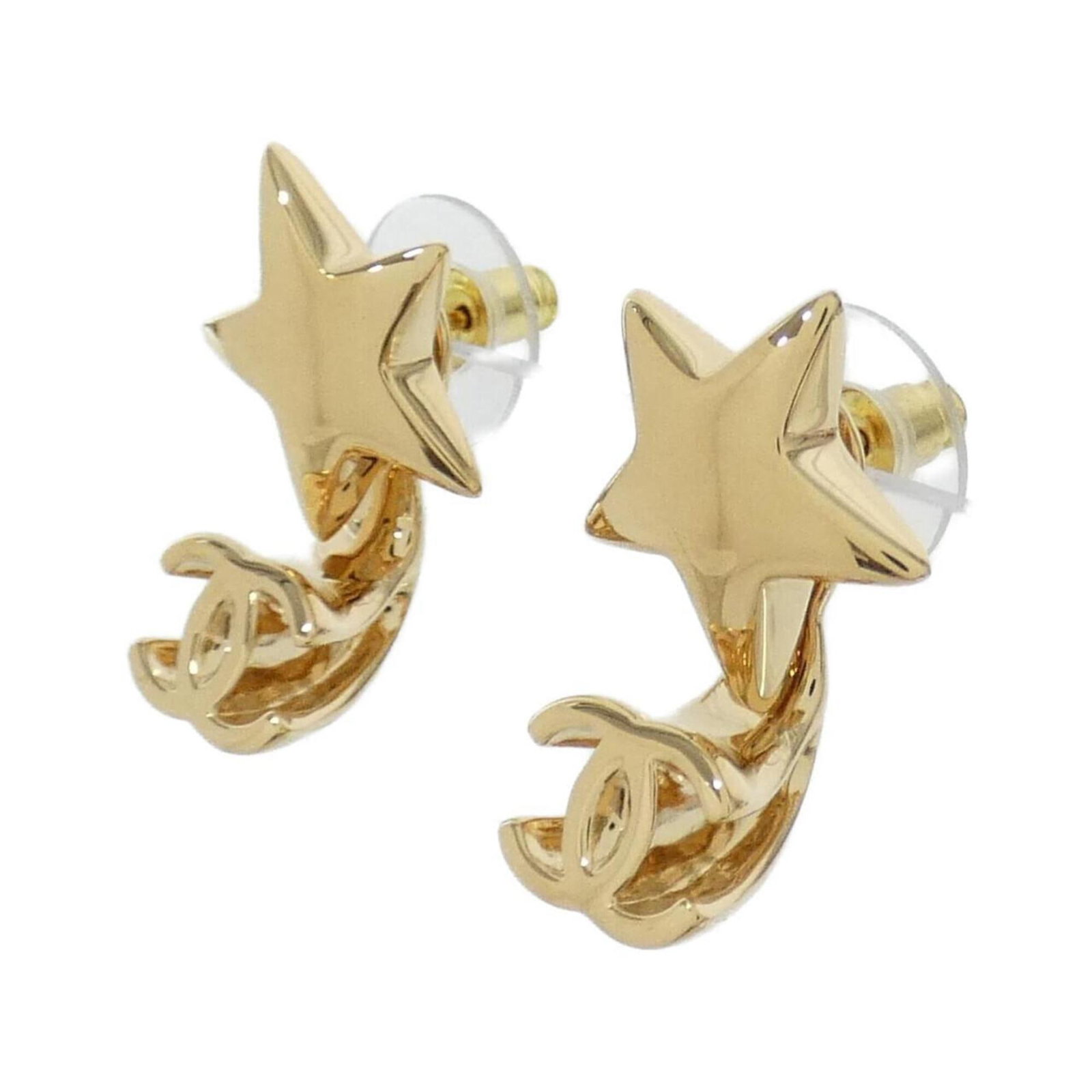 CHANEL Stud Earrings Gold - 2