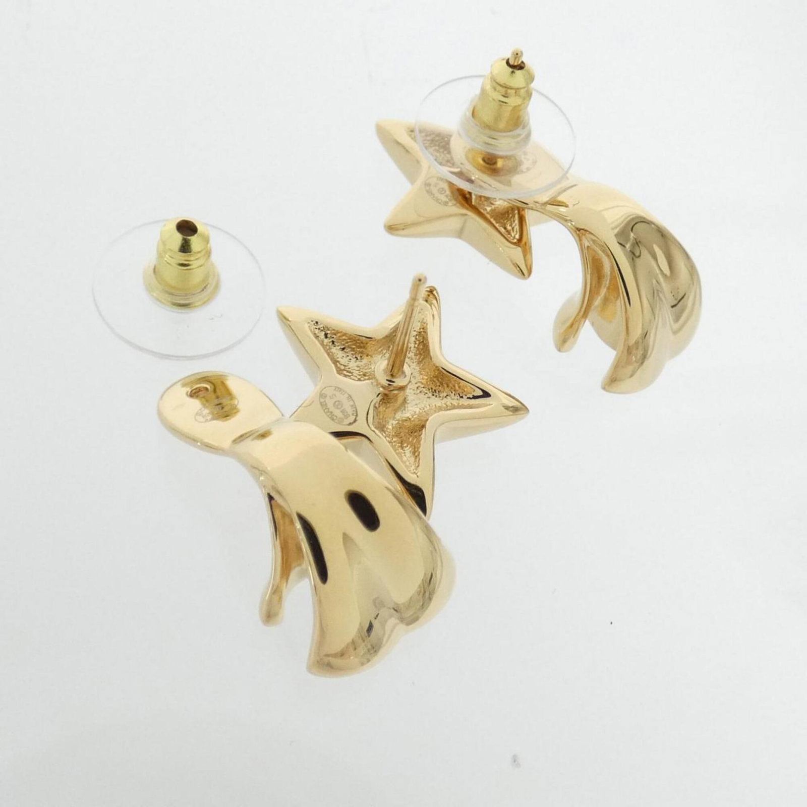 CHANEL Stud Earrings Gold - 3