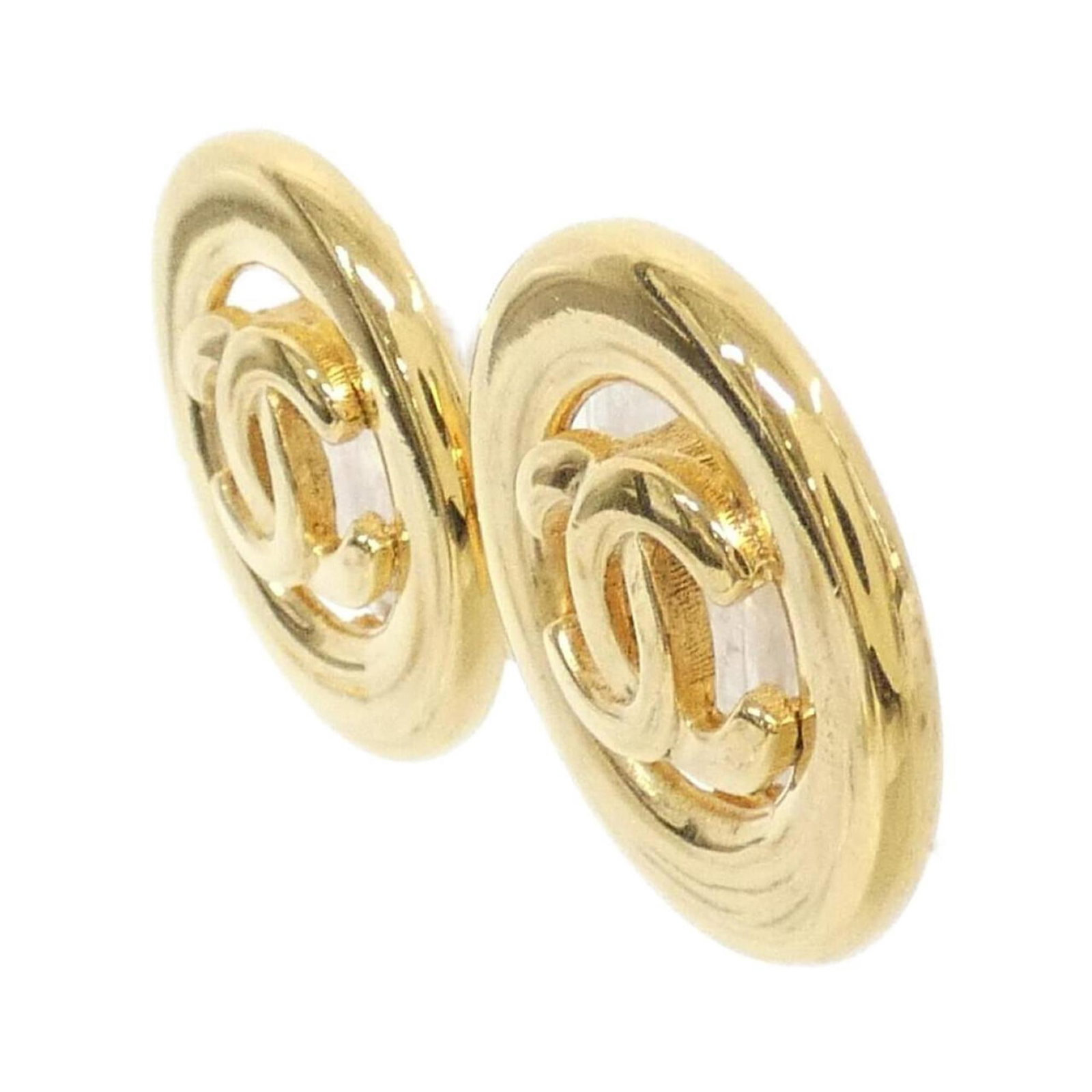 CHANEL Stud Earrings Gold - 2