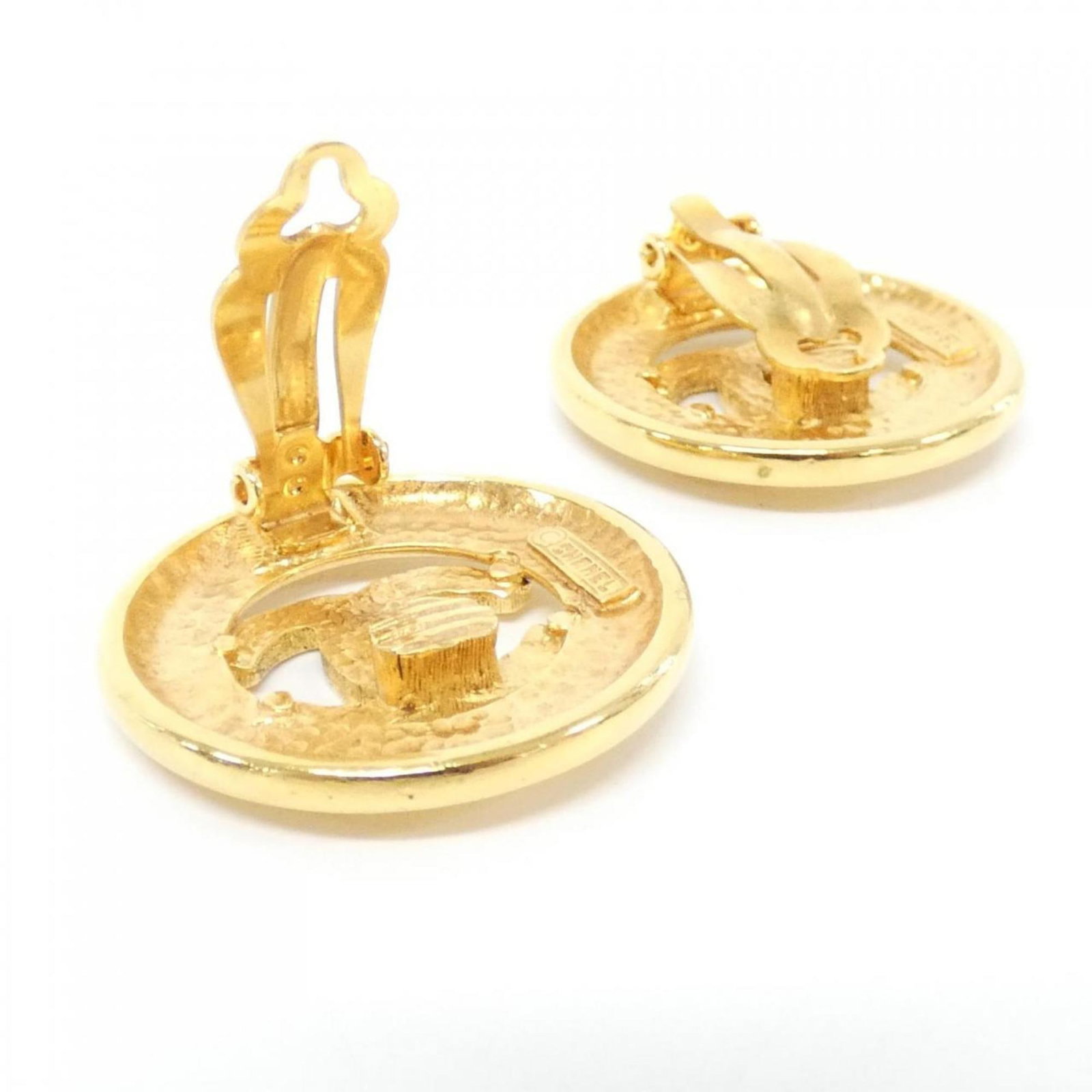 CHANEL Stud Earrings Gold - 7