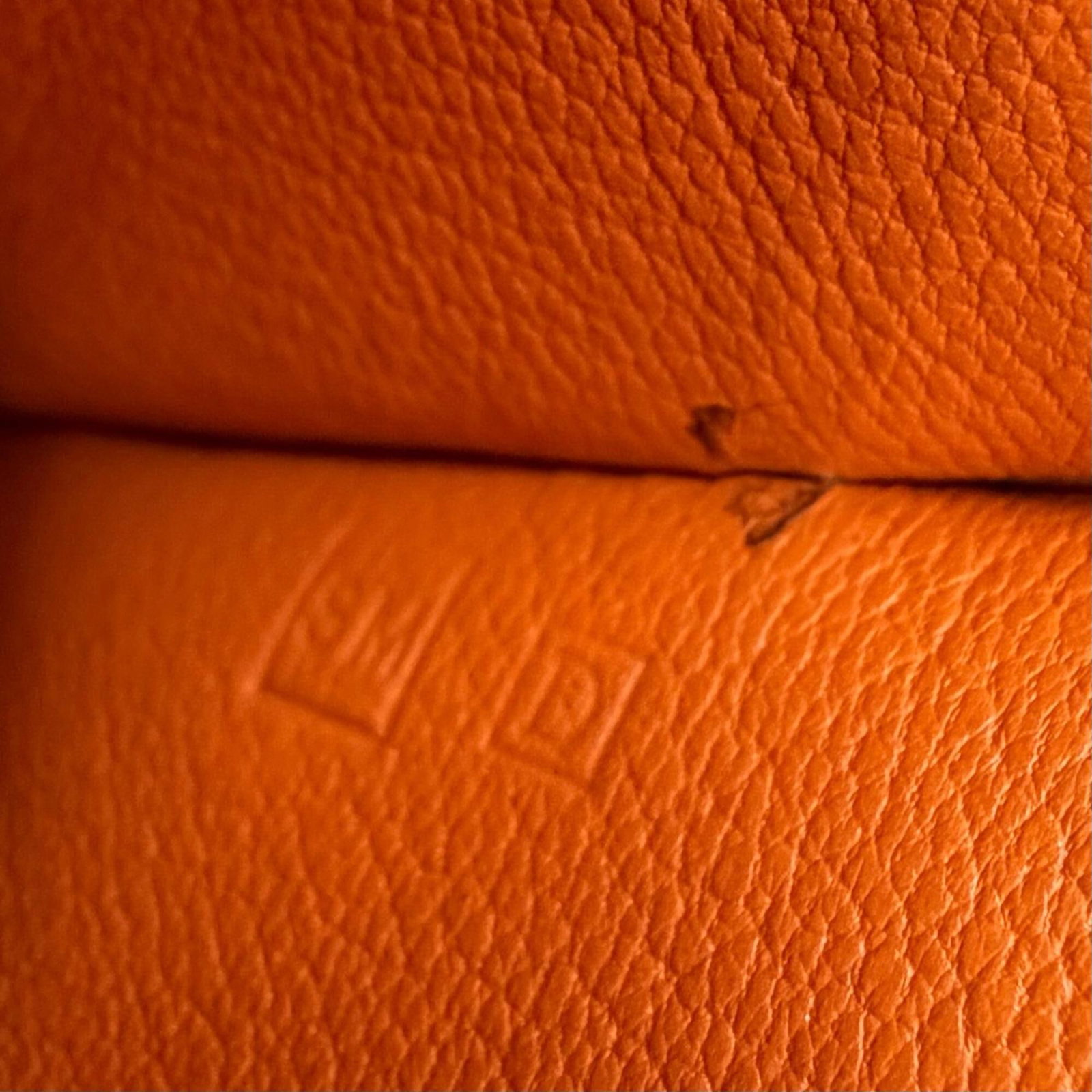 HERMES Leather Orange - 7