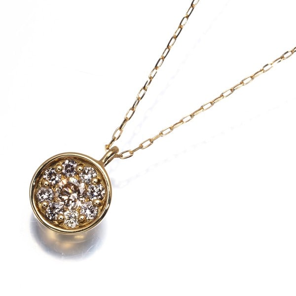 Diamond 0.18Ct Paved Necklace 18K 750 Yellow Gold: Diamond 0.18Ct Paved Necklace 18K 750 Yellow Gold 18K yellow gold pave necklace showcases a natural diamond pendant, set in a 0.18ct total carat weight, adding a touch of elegance to any outfit. The
