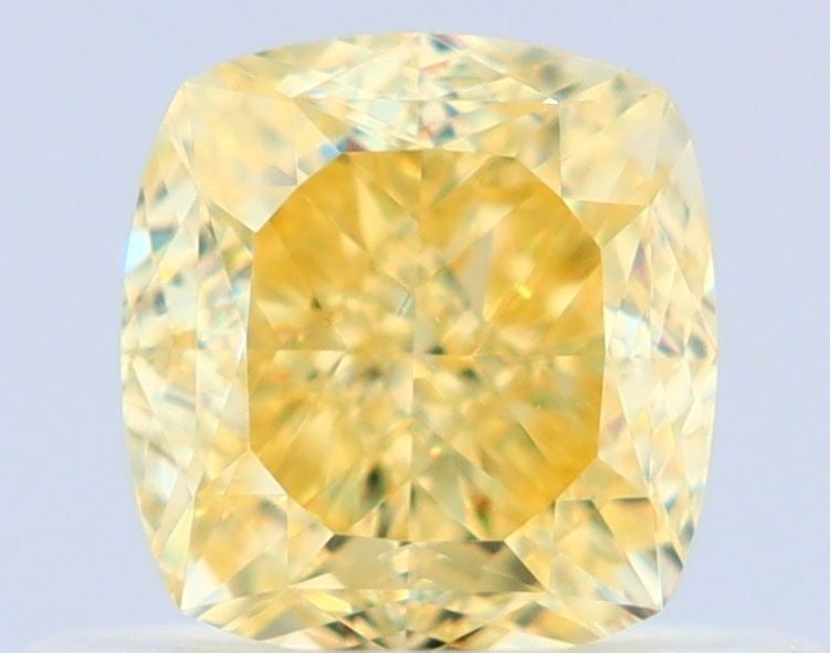 GIA Cushion Brilliant 0.6ct Fancy Yellow VVS1 - Loose Natural Diamond: GIA Cushion Brilliant 0.6ct Fancy Yellow VVS1 - Loose Natural Diamond GIA certified, this 0.6ct Fancy Yellow VVS1 diamond boasts exceptional clarity and color, with a brilliant cut that maximizes its