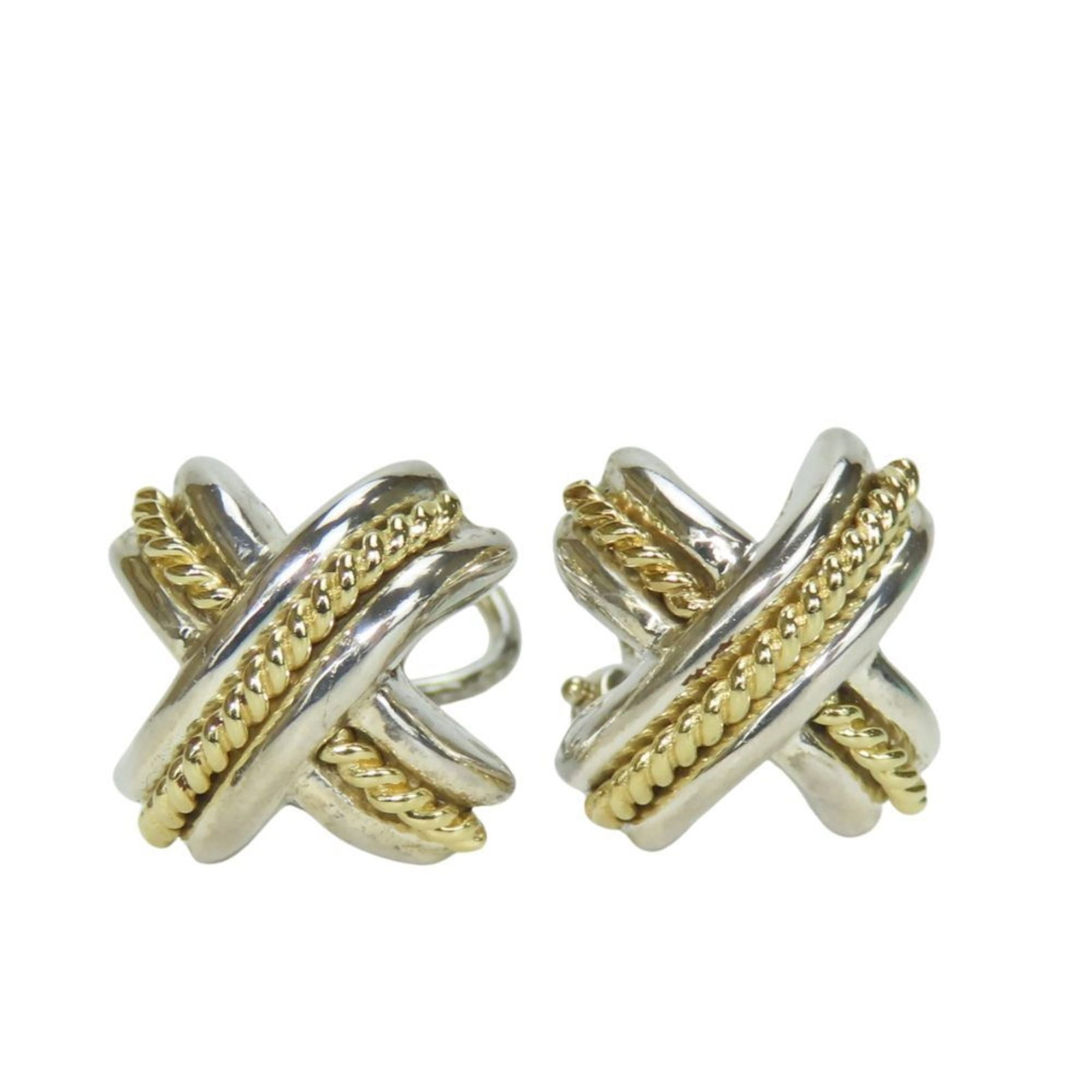 TIFFANY Clip Earrings Silver 925 Yellow Gold (18K): TIFFANY Clip Earrings Silver 925 Yellow Gold (18K) Clip earrings featuring a classic Tiffany design in 18K yellow gold, paired with a silver 925 backing, add a touch of timeless elegance to any