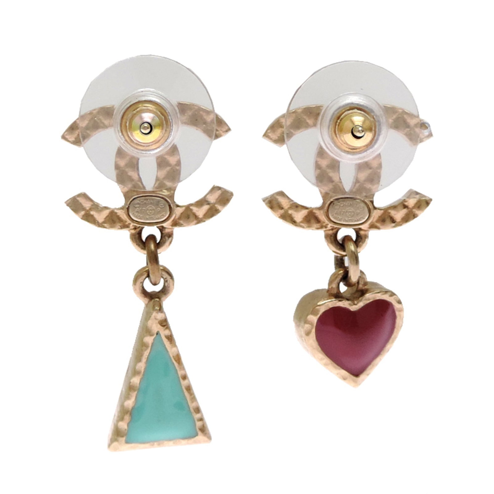 CHANEL Stud Earrings Gold Plating - 3