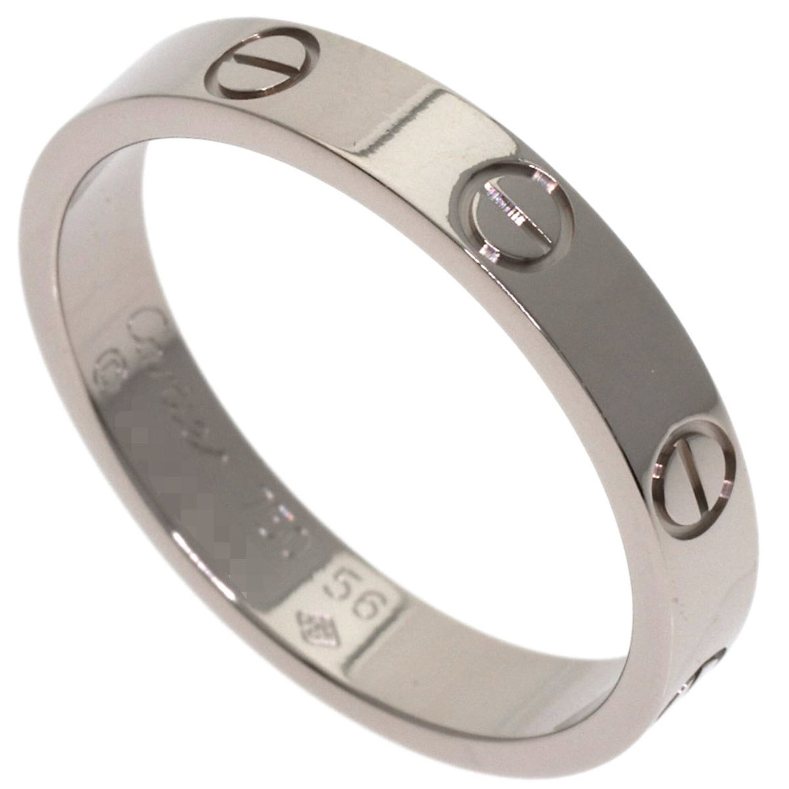 CARTIER Band Ring: CARTIER Band Ring Cartier Band Ring, 18K White Gold, US Size 8, gently used with minor signs of wear, bearing a signature. The ring features a sleek band design, 3.6mm in width, and weighs 4.3g. In ve