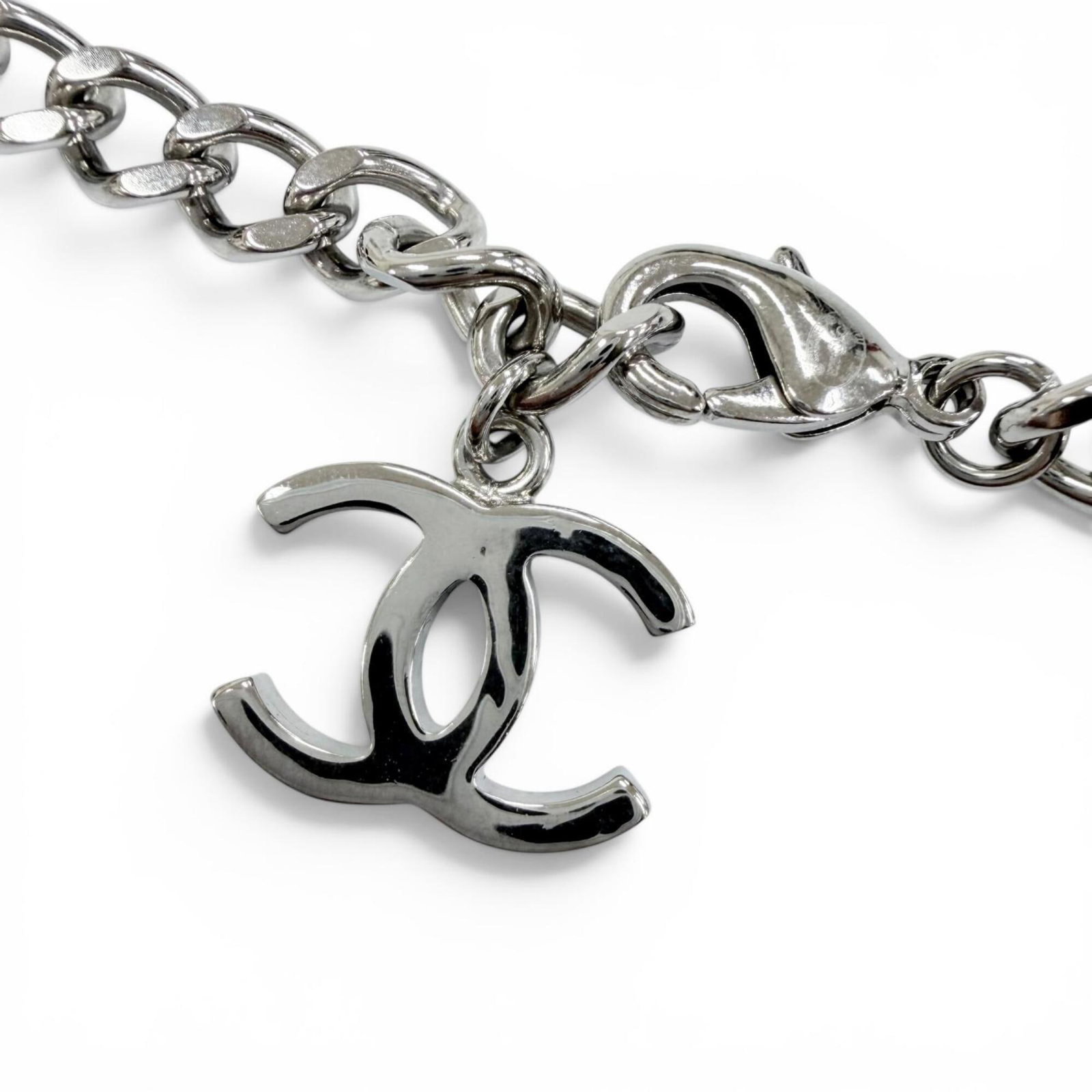 CHANEL Leather Silver White - 6