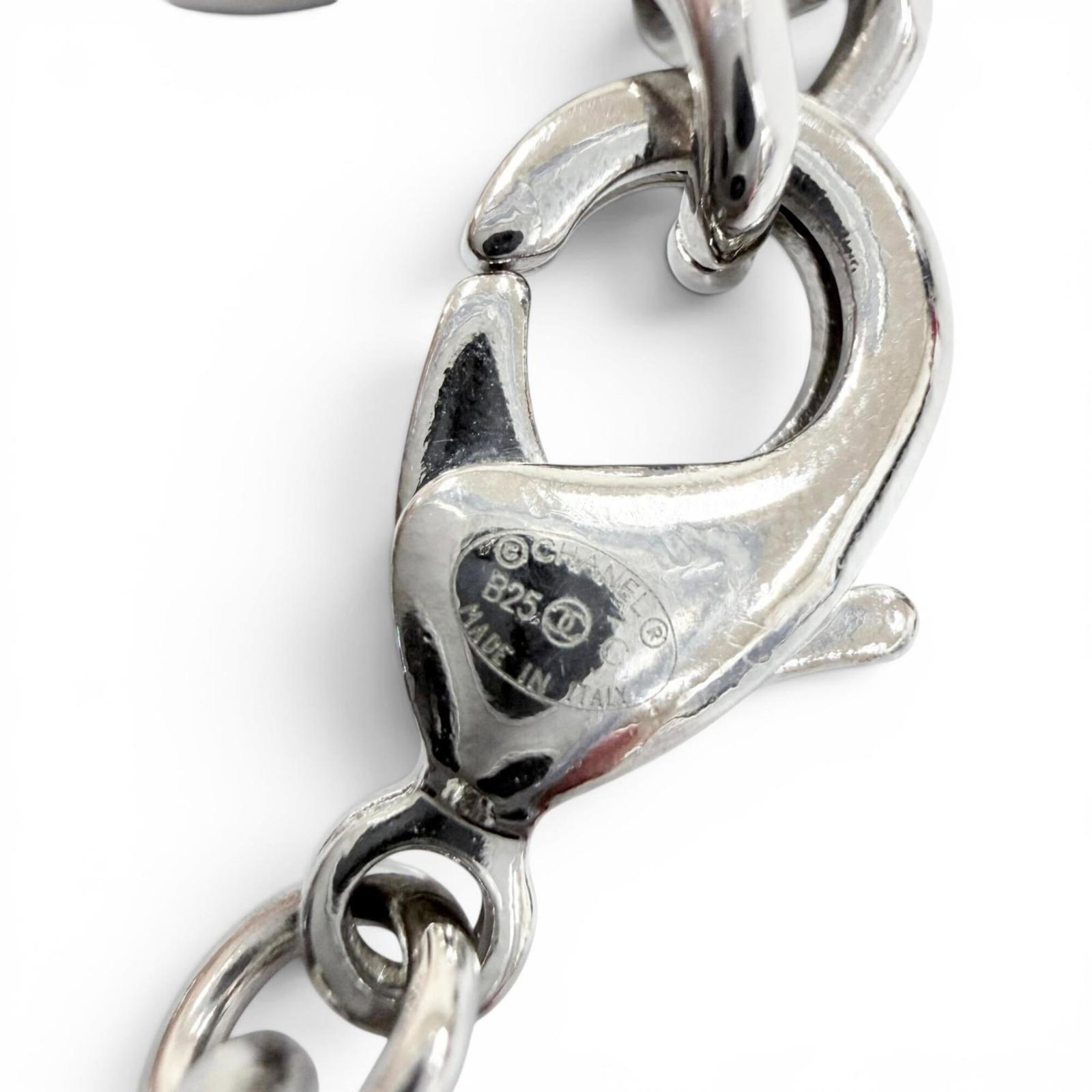 CHANEL Leather Silver White - 8