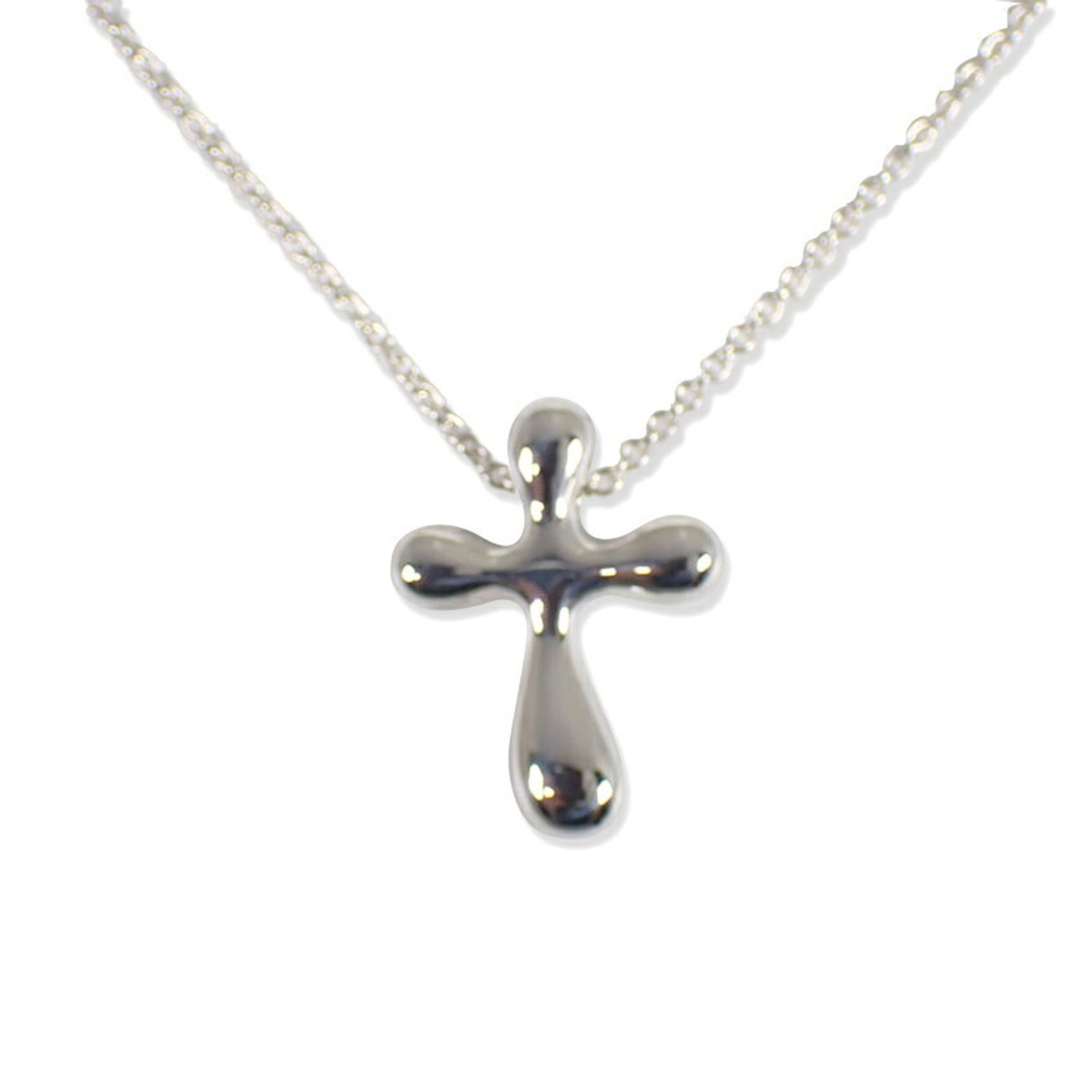 TIFFANY Sterling Silver 925: TIFFANY Sterling Silver 925 Sterling silver 925 pendant necklace from Tiffany, featuring a delicate design with a silver finish. The necklace boasts a sleek 41.5 cm circumference and a pendant measuri