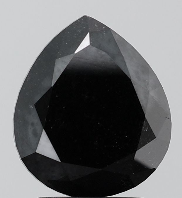 Pear 3.72ct Black VVS2 - Loose Natural Diamond: Pear 3.72ct Black VVS2 - Loose Natural Diamond 3.72ct Black VVS2 - A rare and striking natural diamond, this loose gem boasts an EX polish and symmetry, giving it a flawless appearance. Measuring