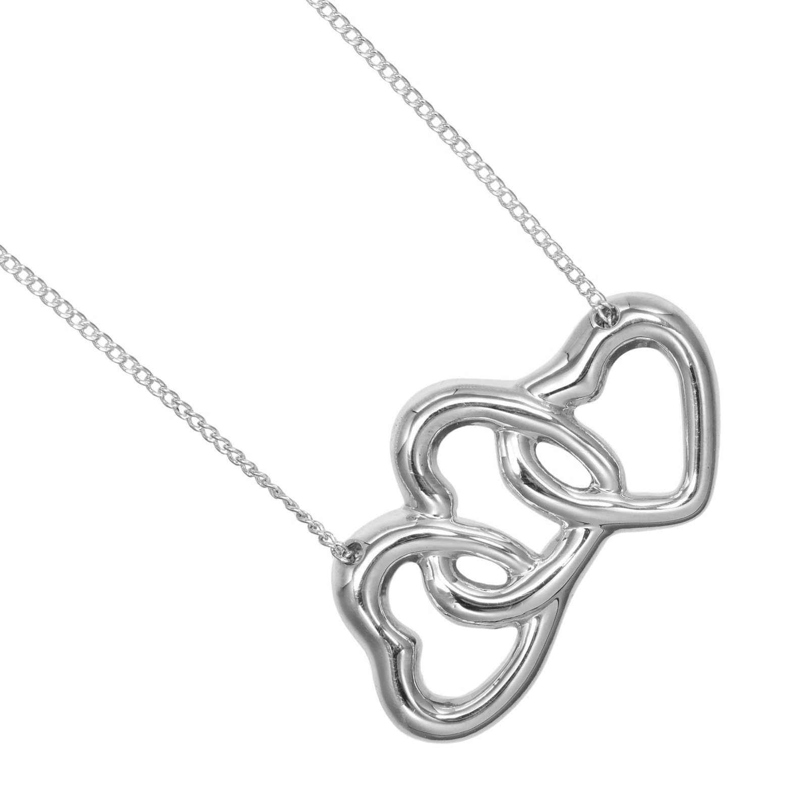 TIFFANY Necklace: TIFFANY Necklace Silver Tiffany Necklace, 44 cm / 17.32'' adjustable neck circumference, 14.1mm x 24.8mm pendant size, made from 925 silver. Gently used with minor signs of wear, including small