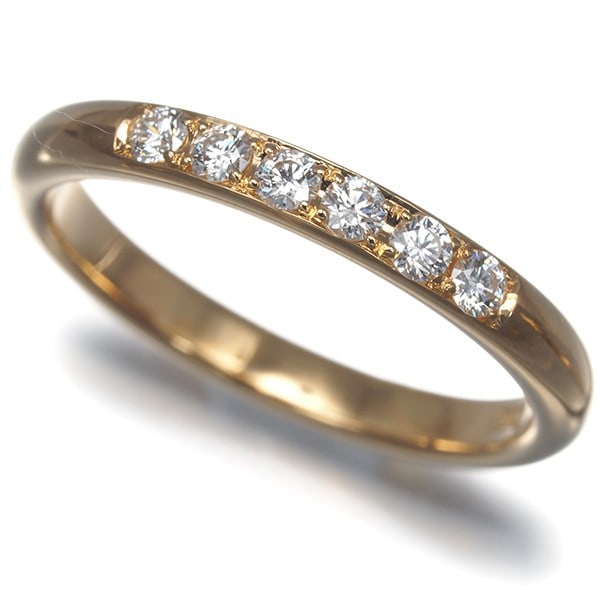 Diamond 6P Ring 18K 750 Yellow Gold: Diamond 6P Ring 18K 750 Yellow Gold Yellow gold 18k 750 ring features a natural diamond, approximately 0.2ct, set in a classic design. The ring's 2.6mm width and US6.5 size make it a comfortable fit.